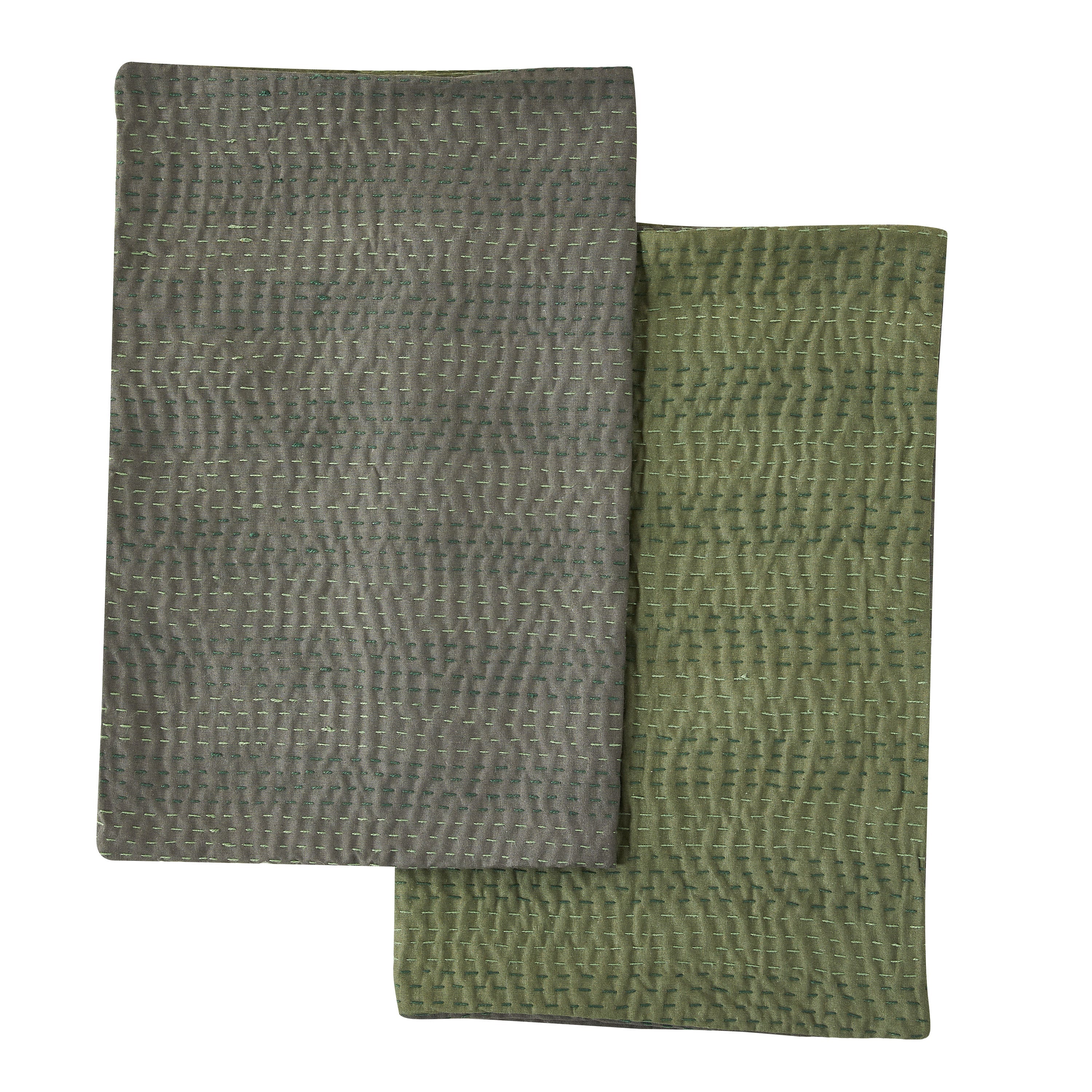 Reversible Kantha Pillow Sham Pairs