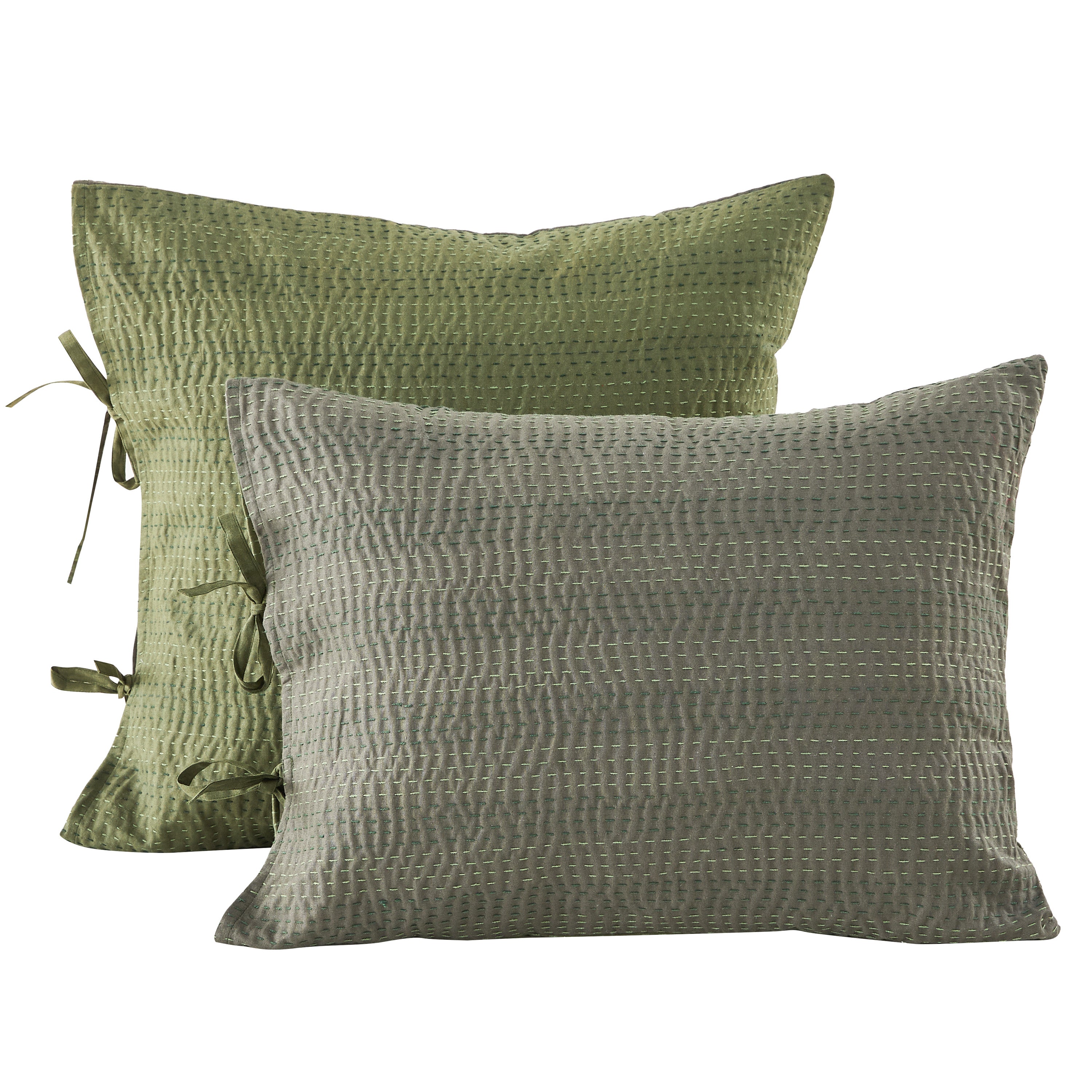 Reversible Kantha Pillow Sham Pairs