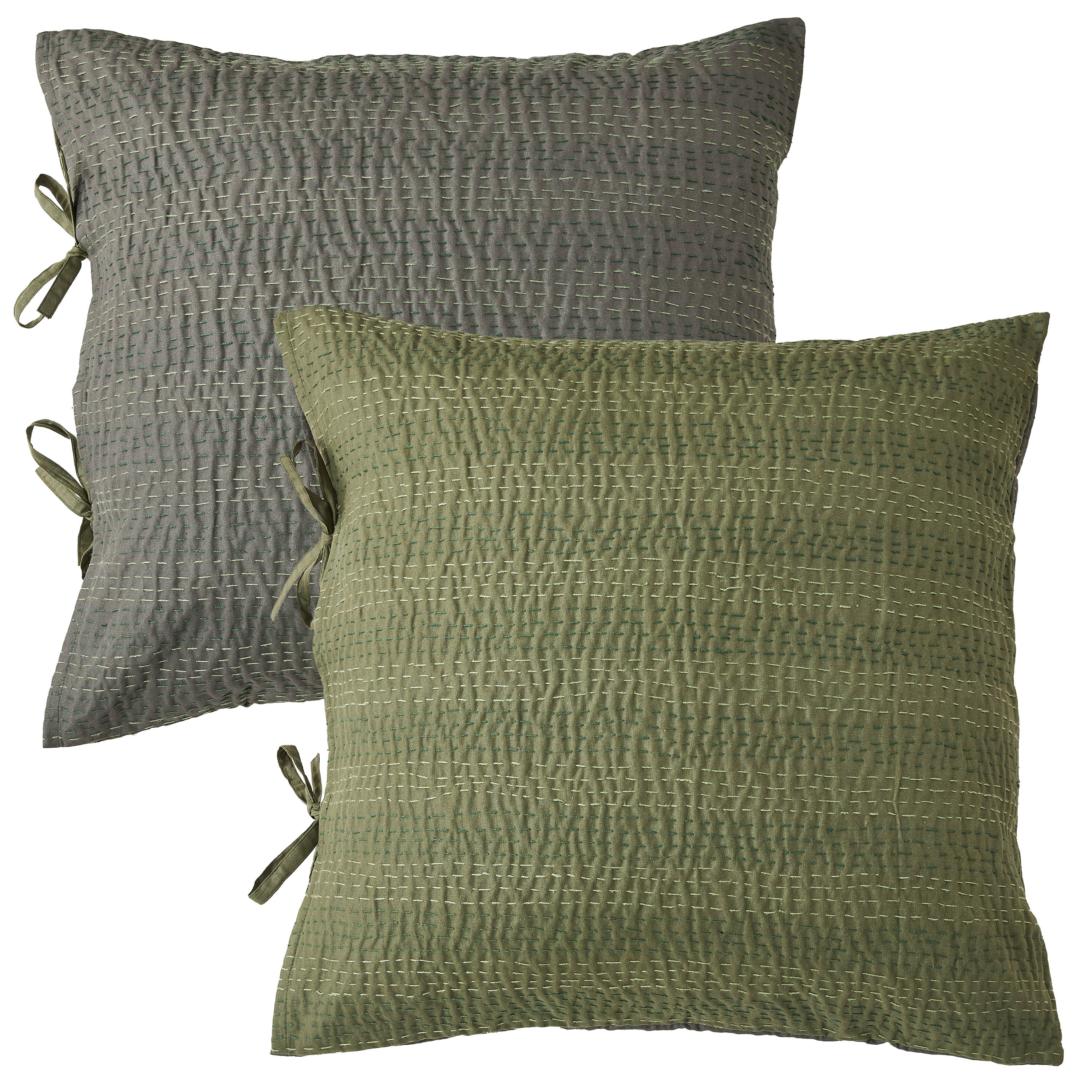 Reversible Kantha Pillow Sham Pairs