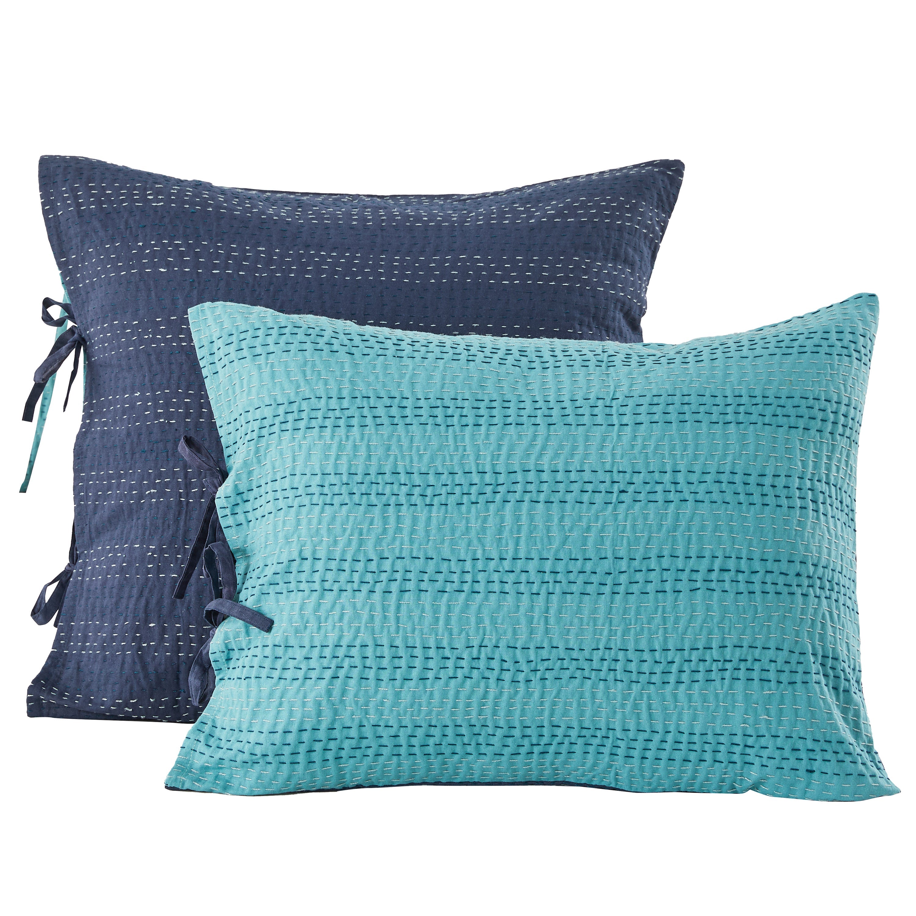 Reversible Kantha Pillow Sham Pairs