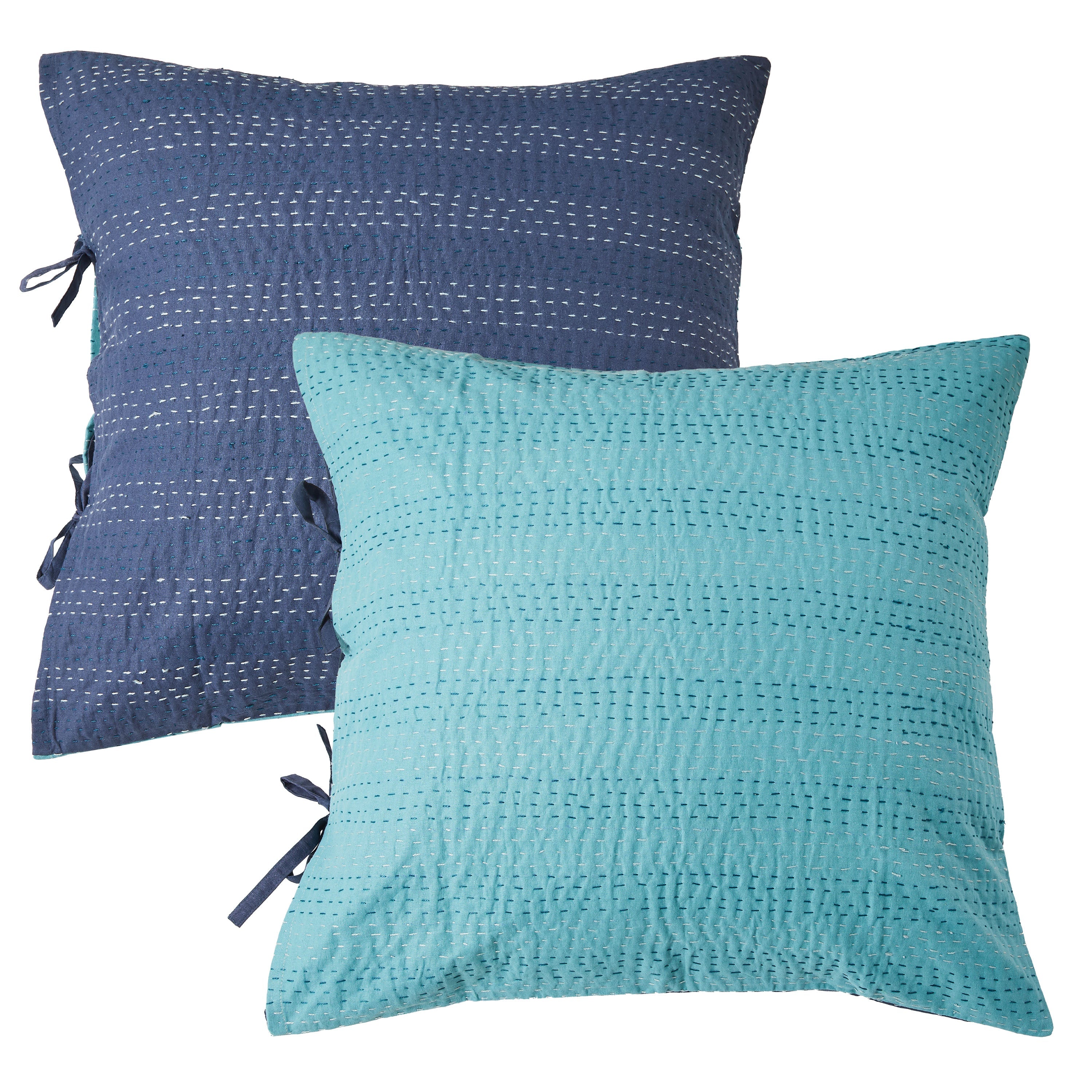 Reversible Kantha Pillow Sham Pairs