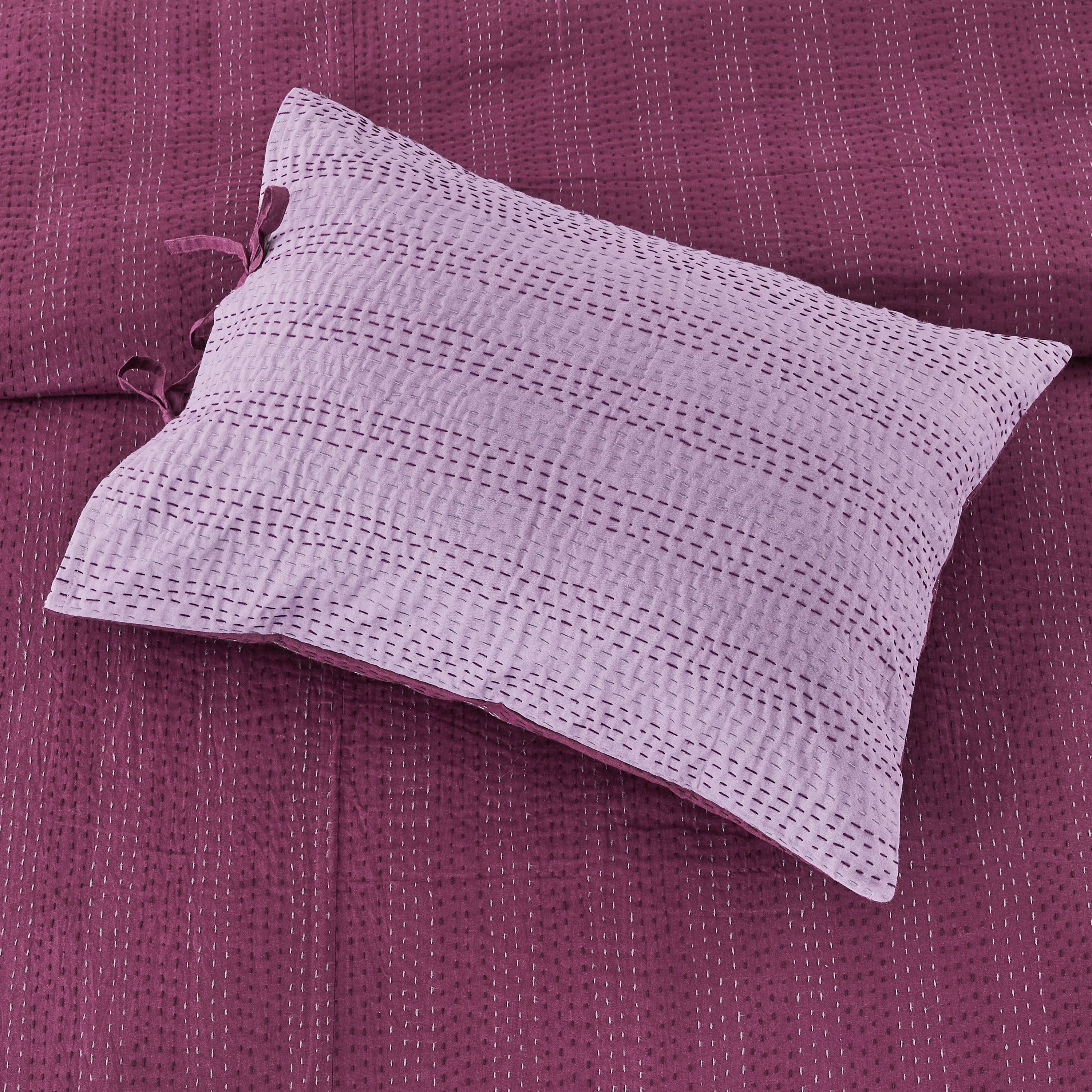 Reversible Kantha Pillow Sham Pairs