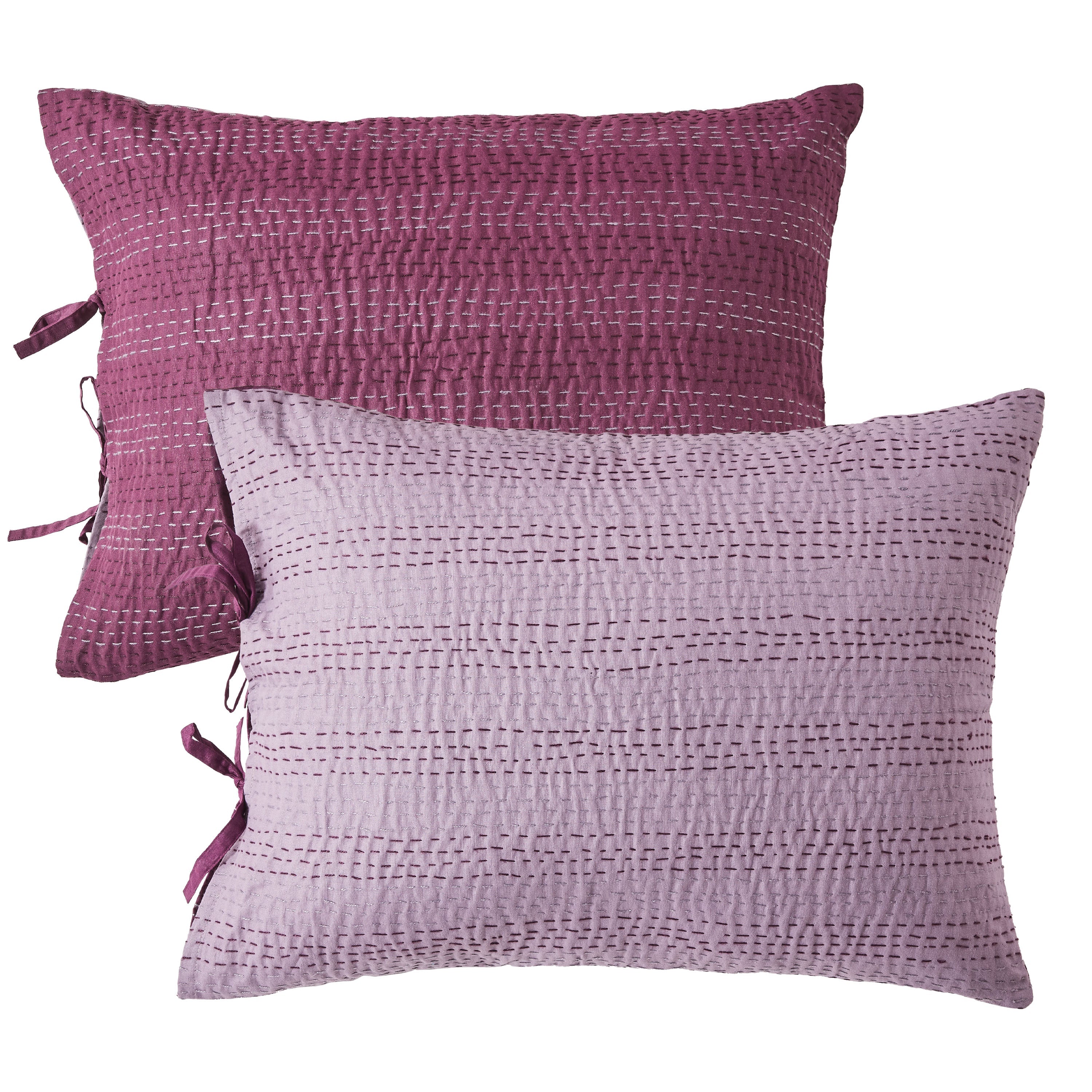 Reversible Kantha Pillow Sham Pairs