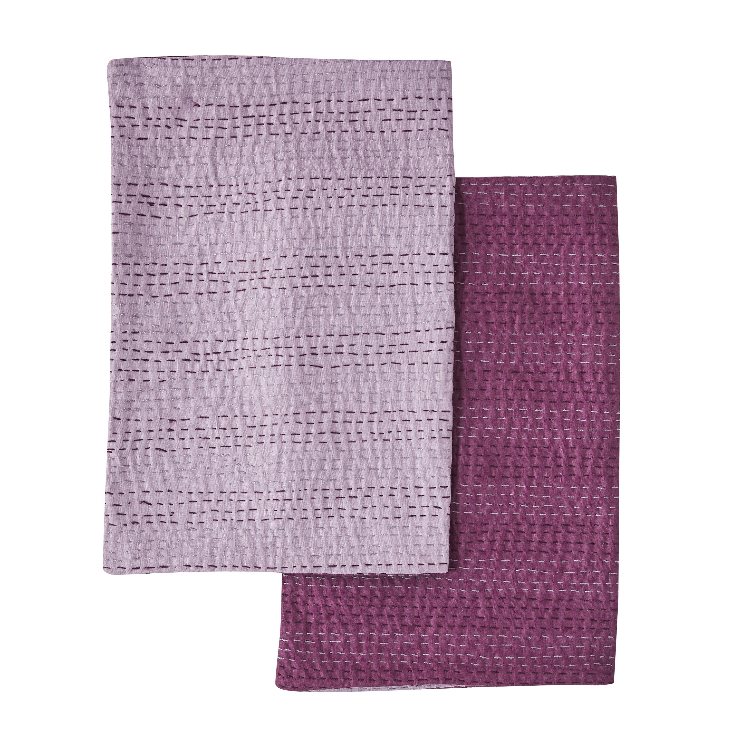 Reversible Kantha Pillow Sham Pairs