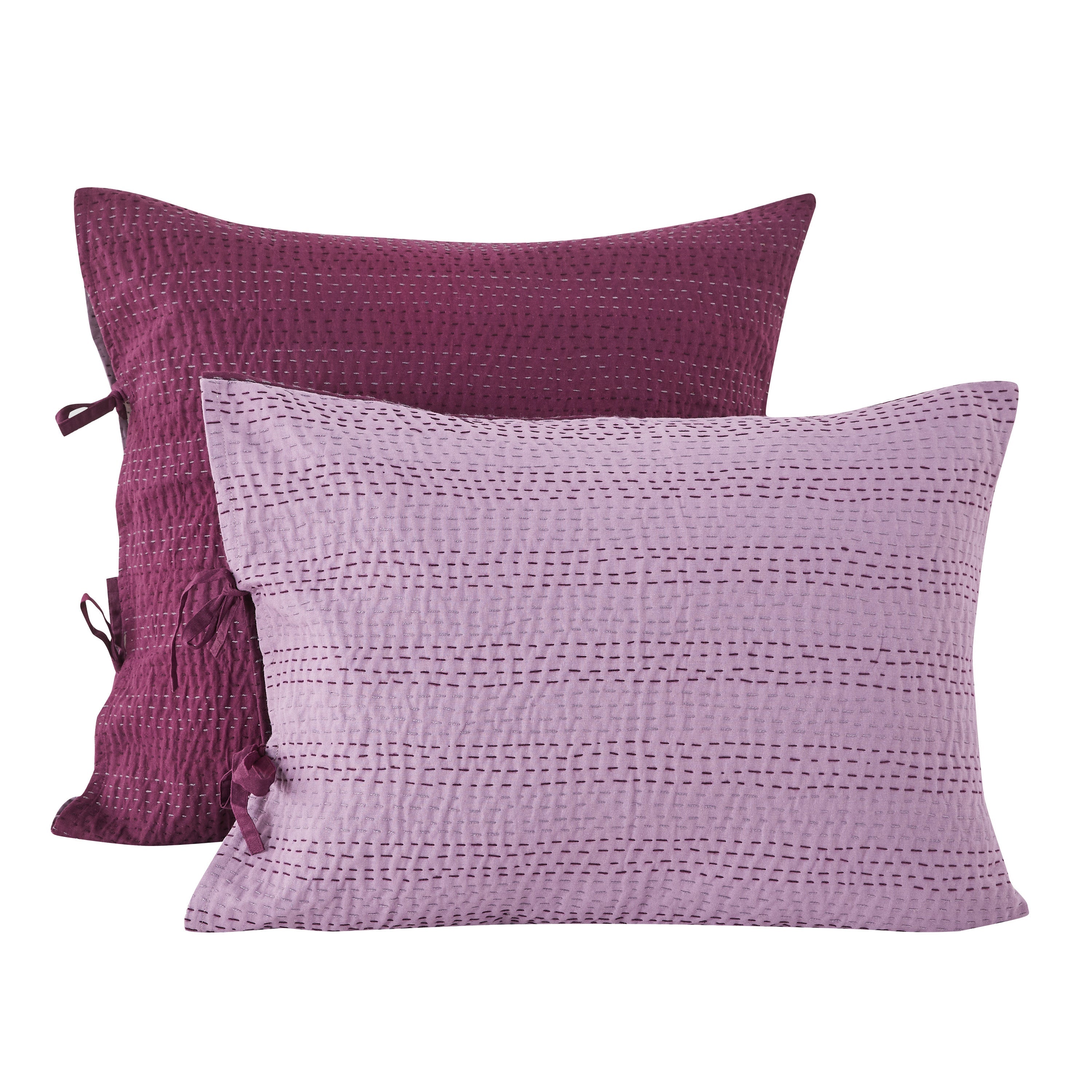 Reversible Kantha Pillow Sham Pairs