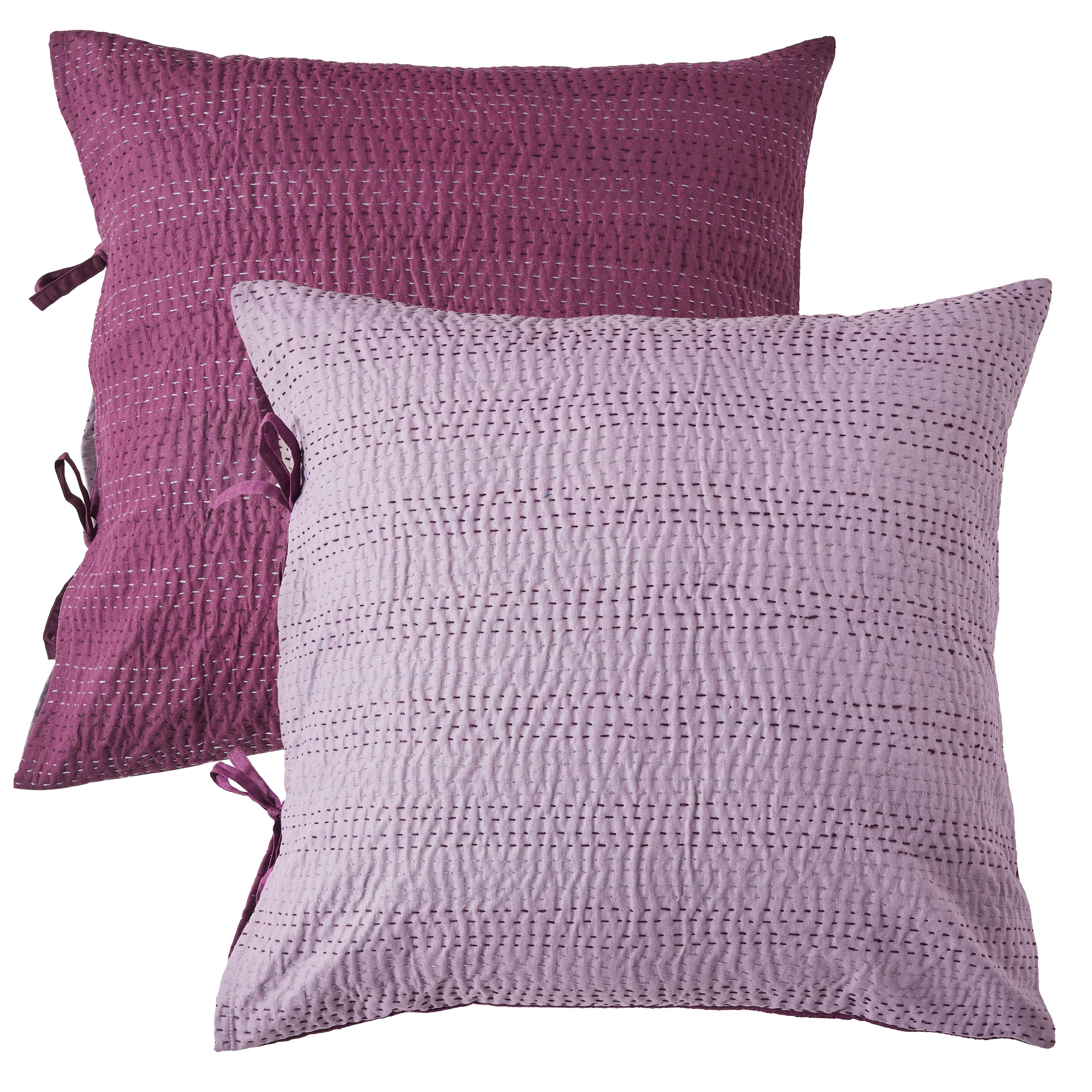 Reversible Kantha Pillow Sham Pairs