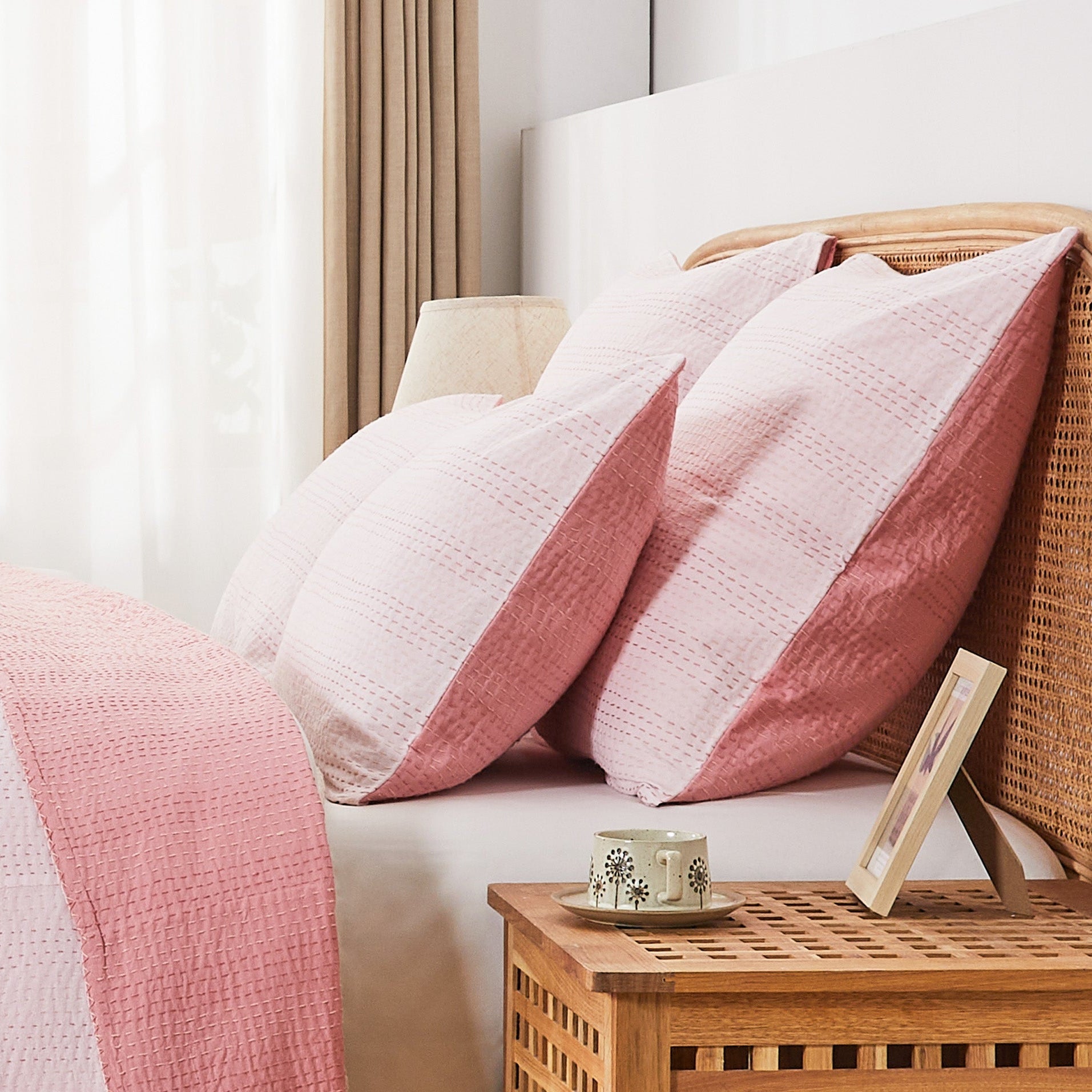 Reversible Kantha Pillow Sham Pairs