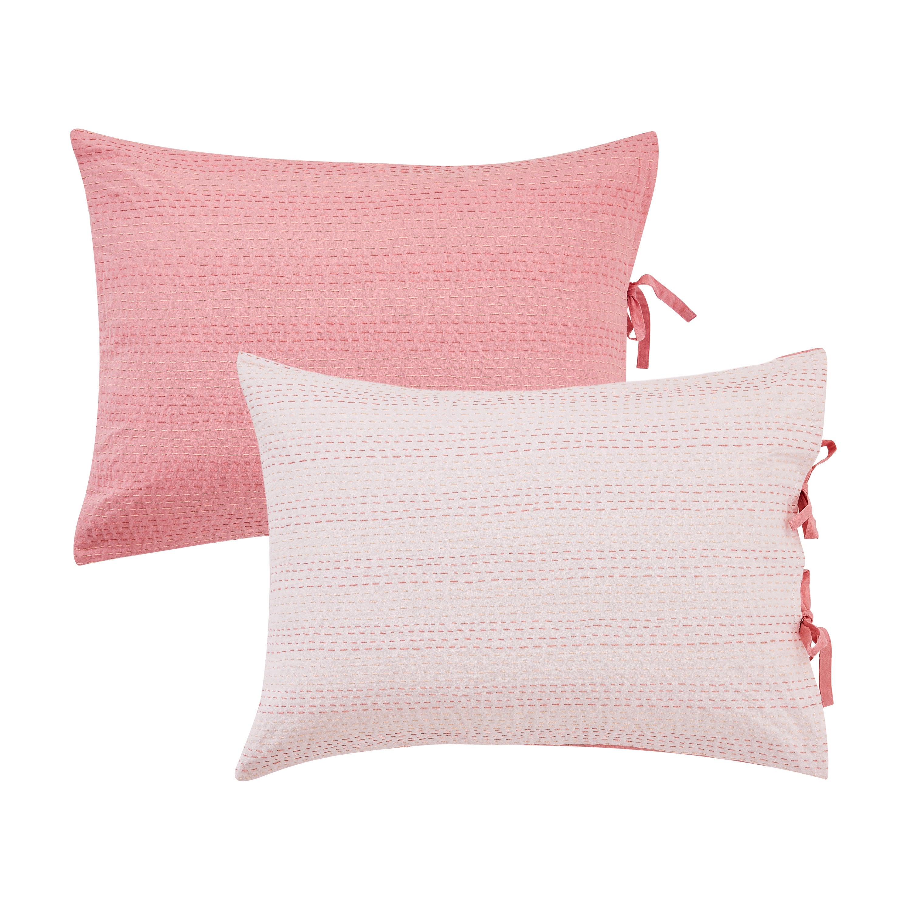 Reversible Kantha Pillow Sham Pairs