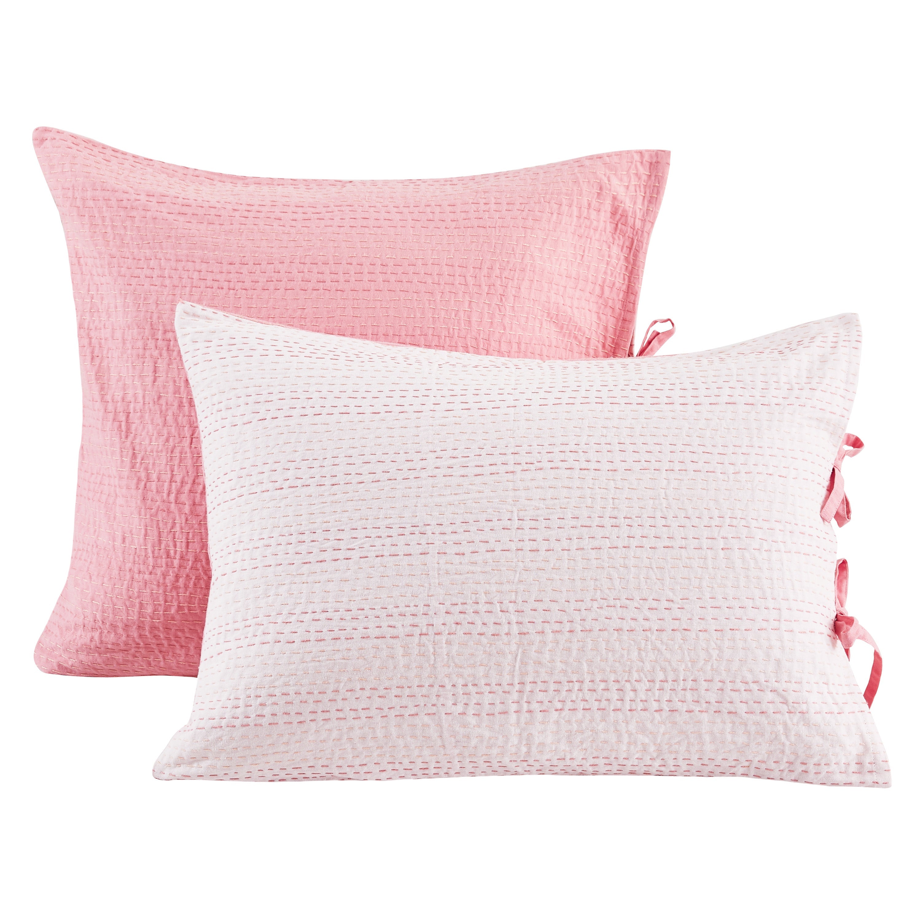 Reversible Kantha Pillow Sham Pairs