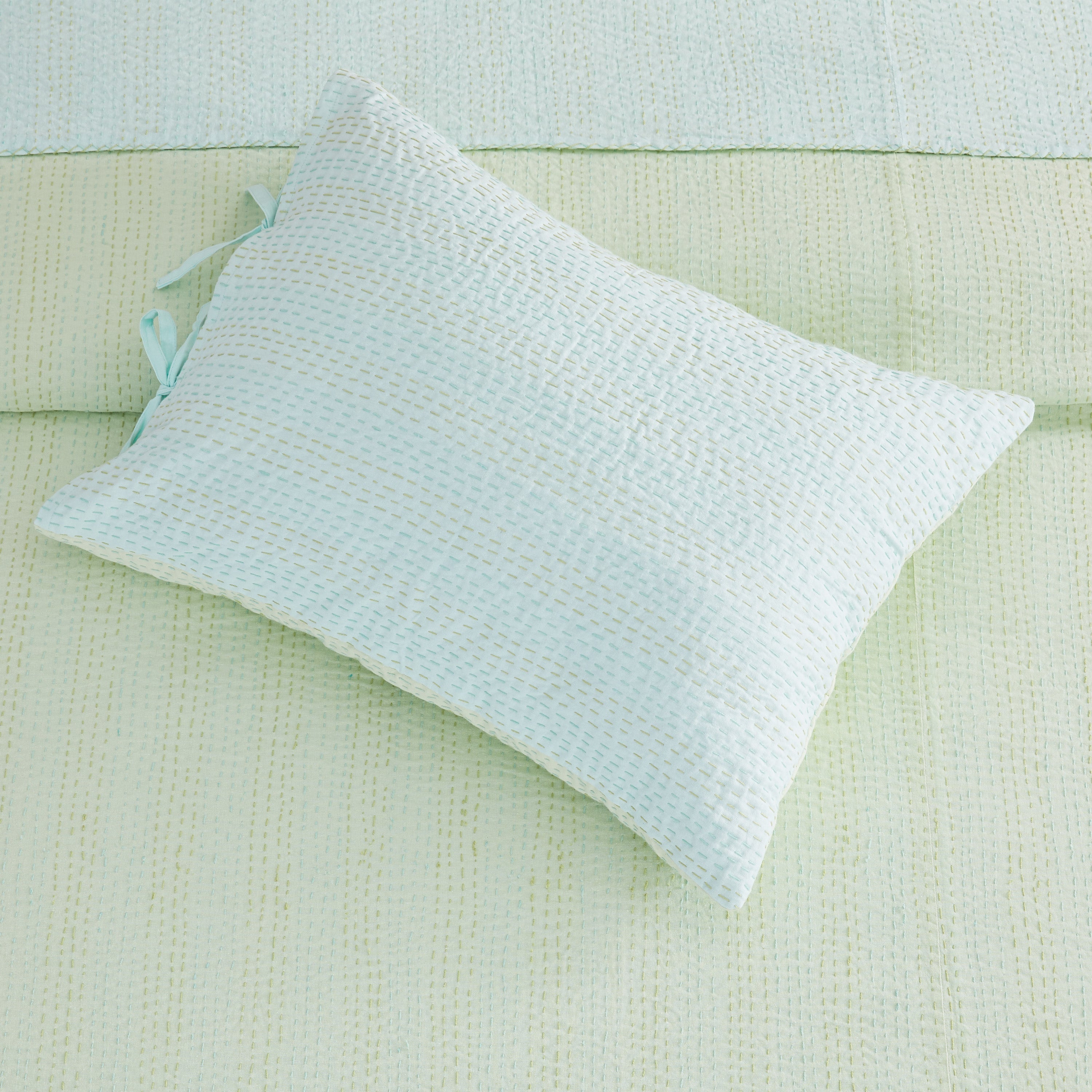 Reversible Kantha Pillow Sham Pairs