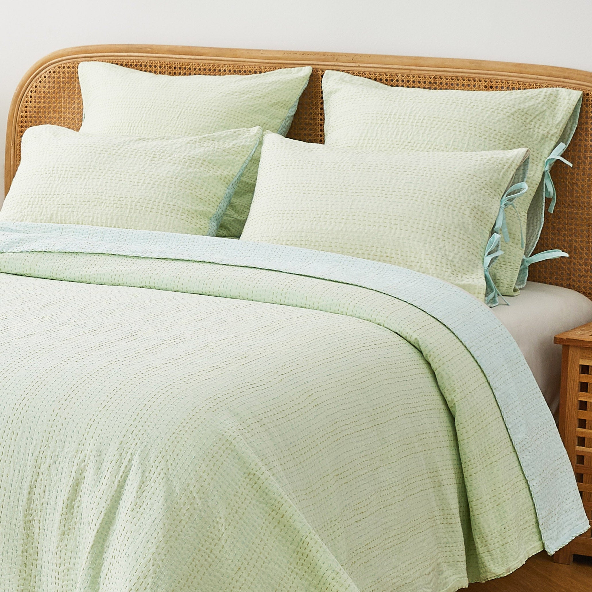 Reversible Kantha Pillow Sham Pairs