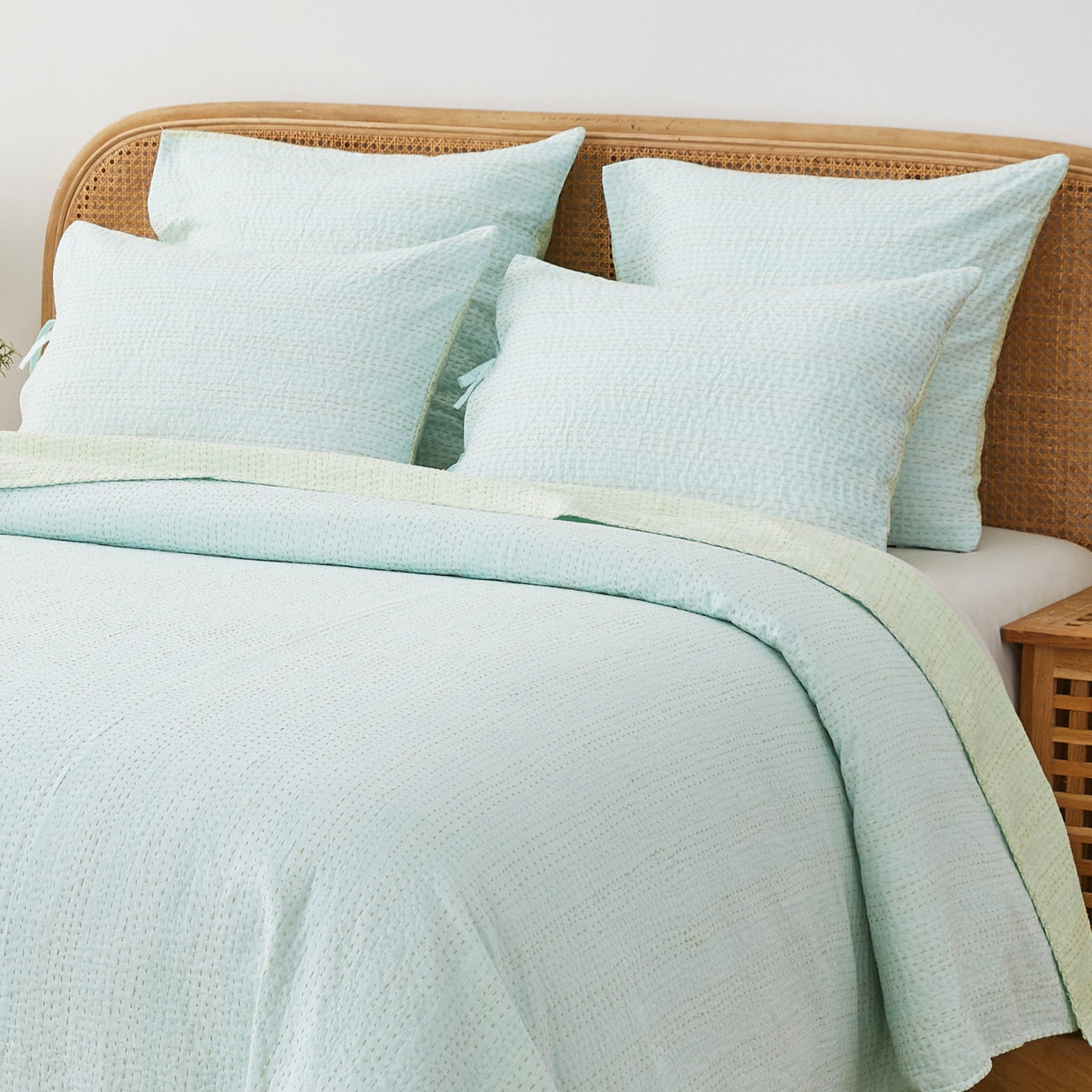 Reversible Kantha Pillow Sham Pairs