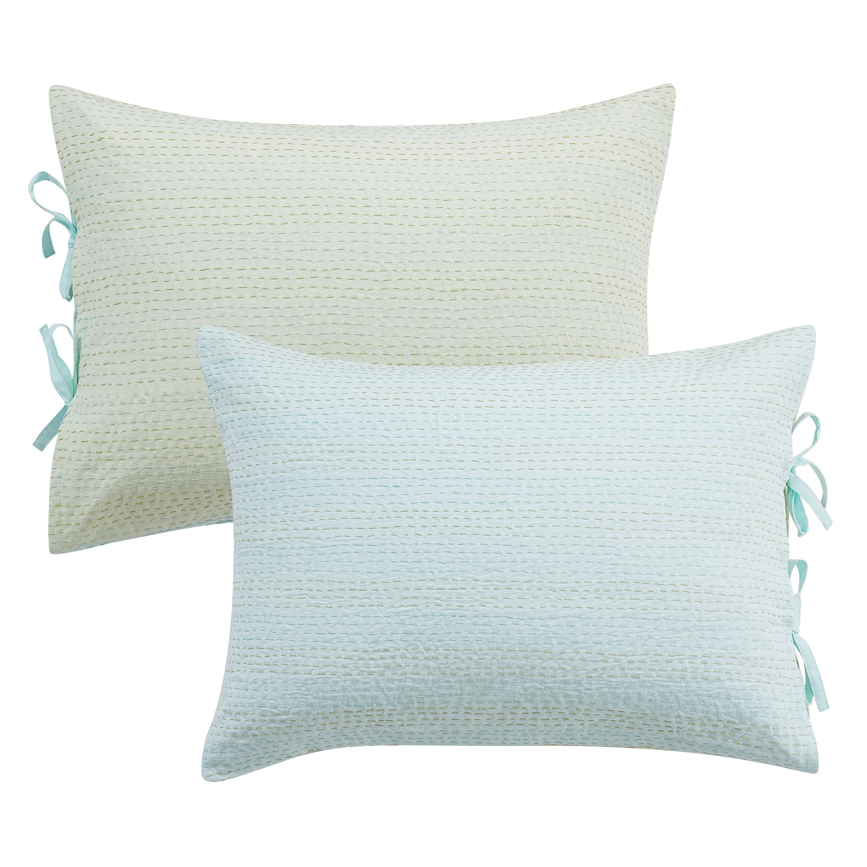 Reversible Kantha Pillow Sham Pairs