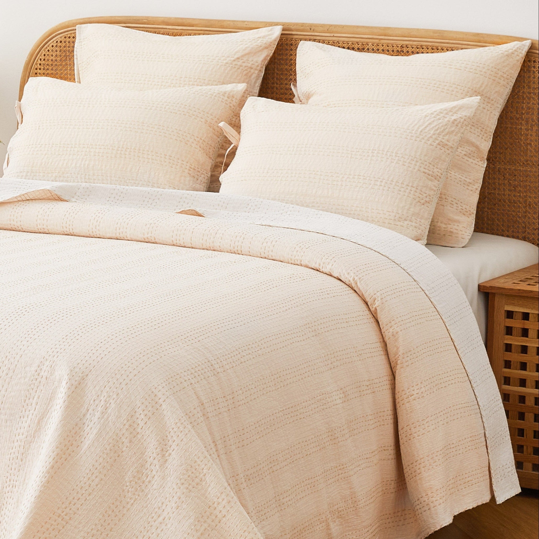 Reversible Kantha Pillow Sham Pairs