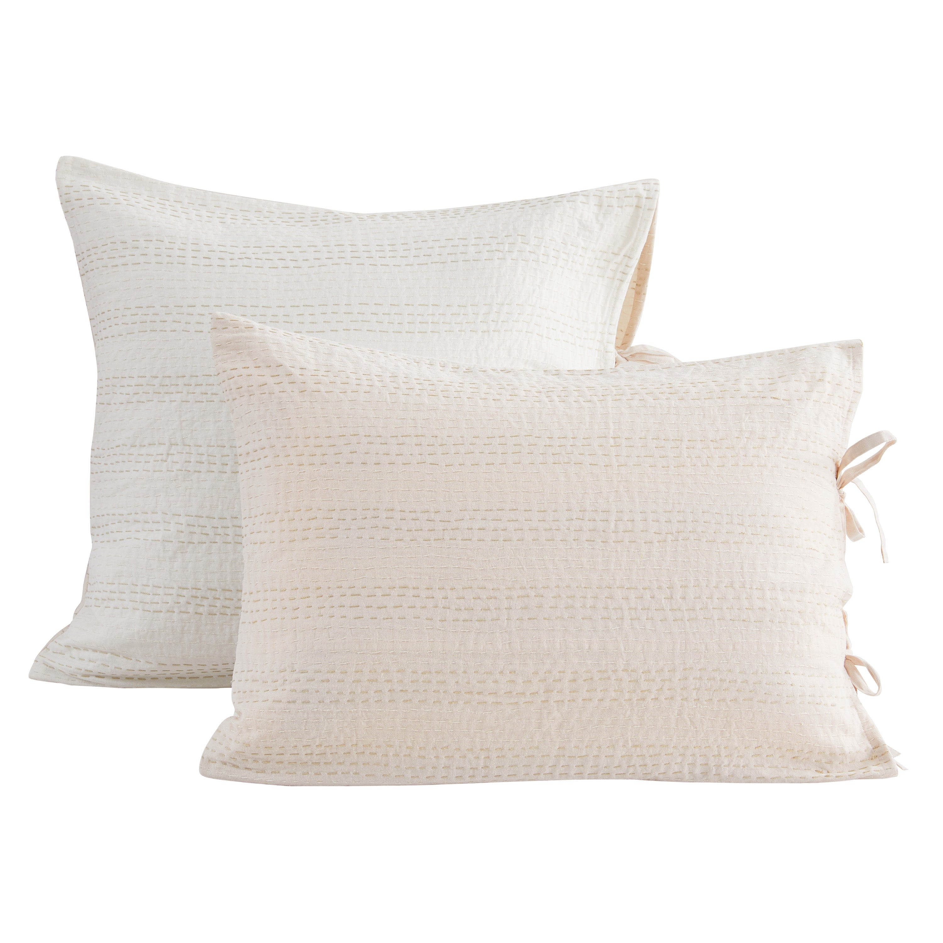 Reversible Kantha Pillow Sham Pairs