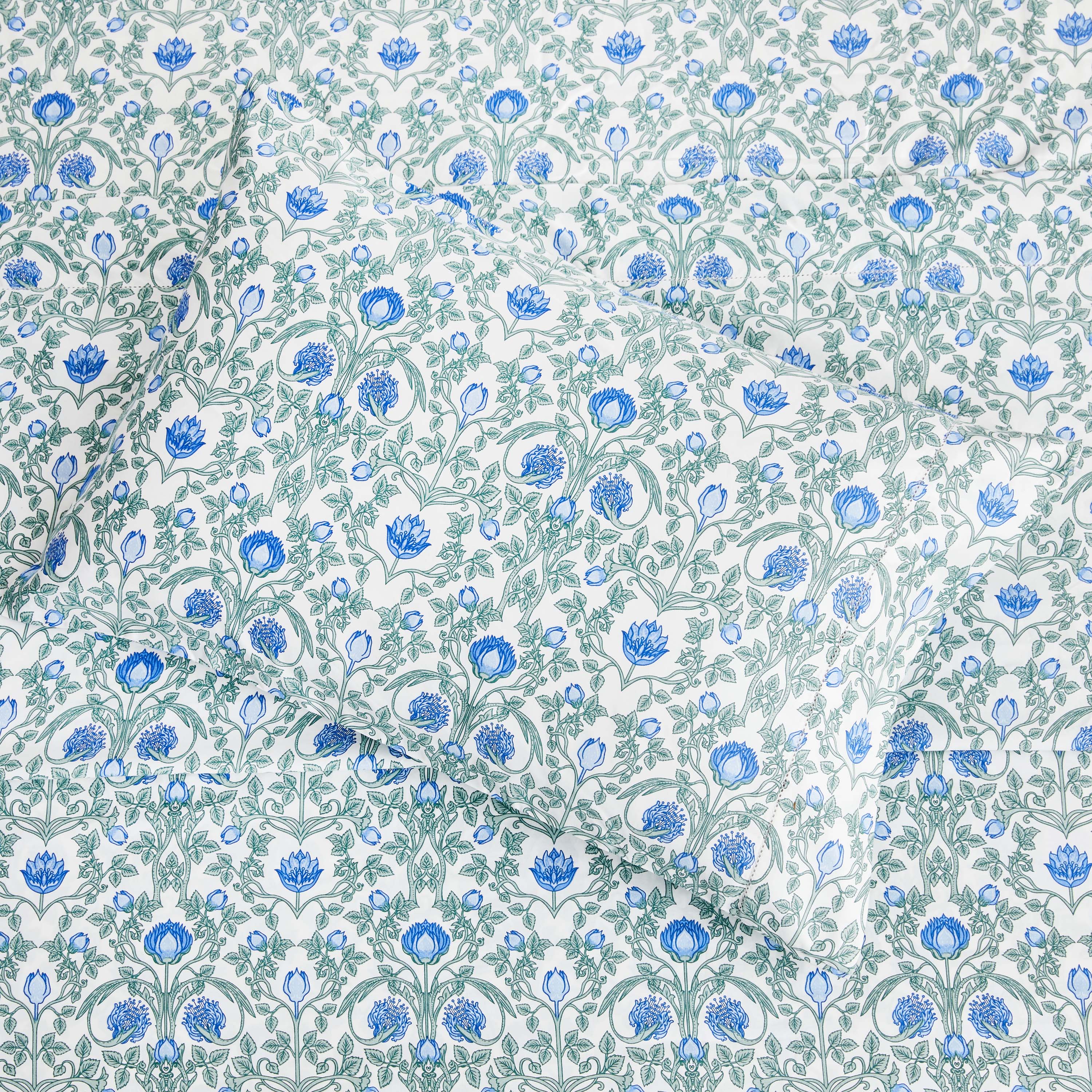 Arts & Crafts Floral Printed Pillowcase Pair