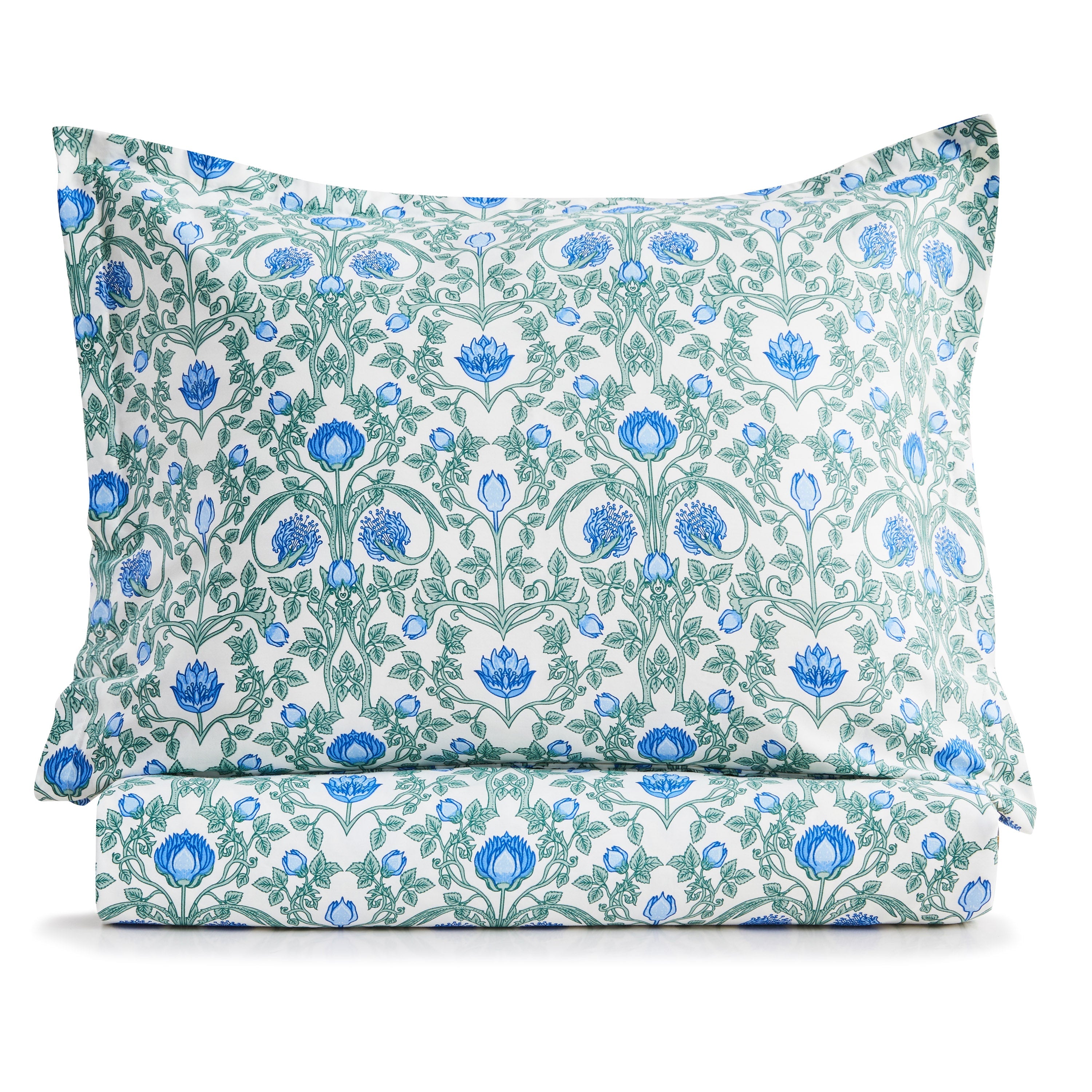 Arts & Crafts Floral Printed Duvet Set