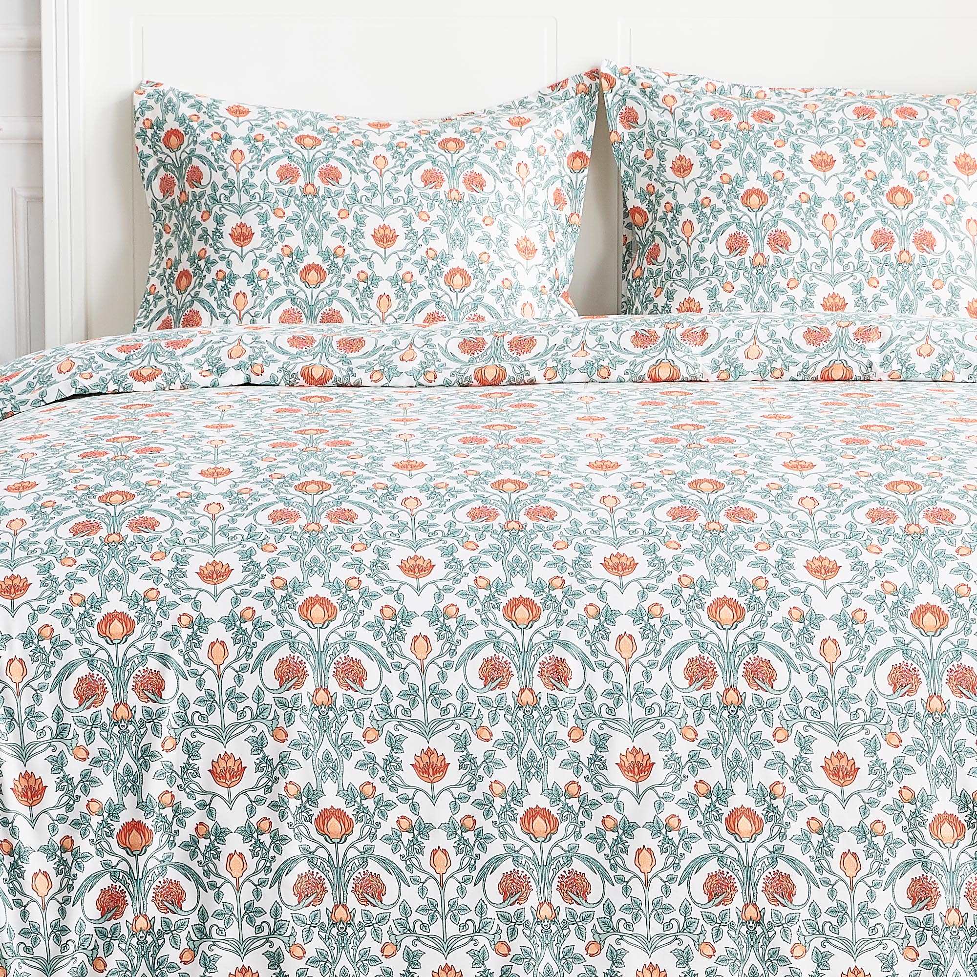 Arts & Crafts Floral Printed Duvet Set