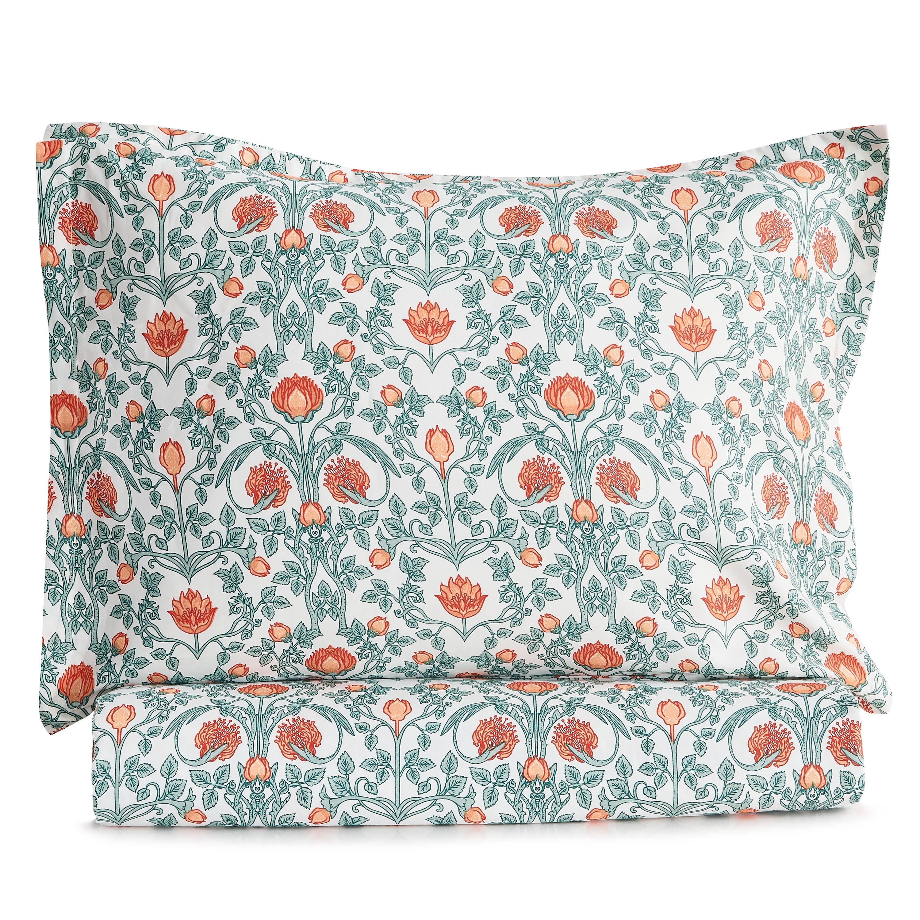 Arts & Crafts Floral Printed Duvet Set