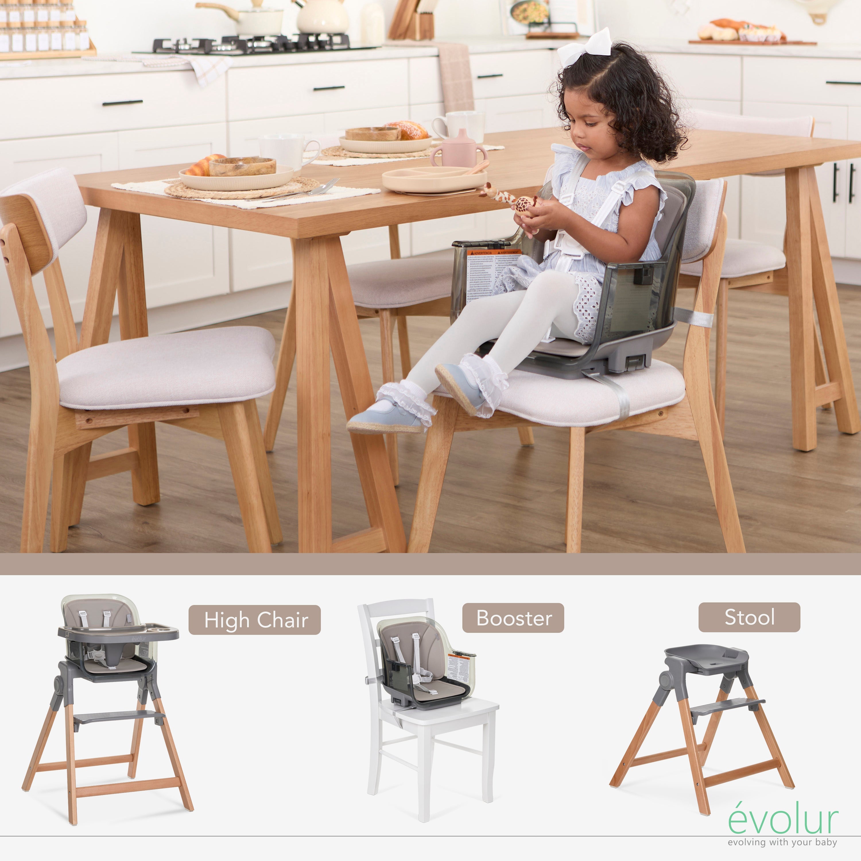 Evolur TinyThrone 2-in-1 Highchair