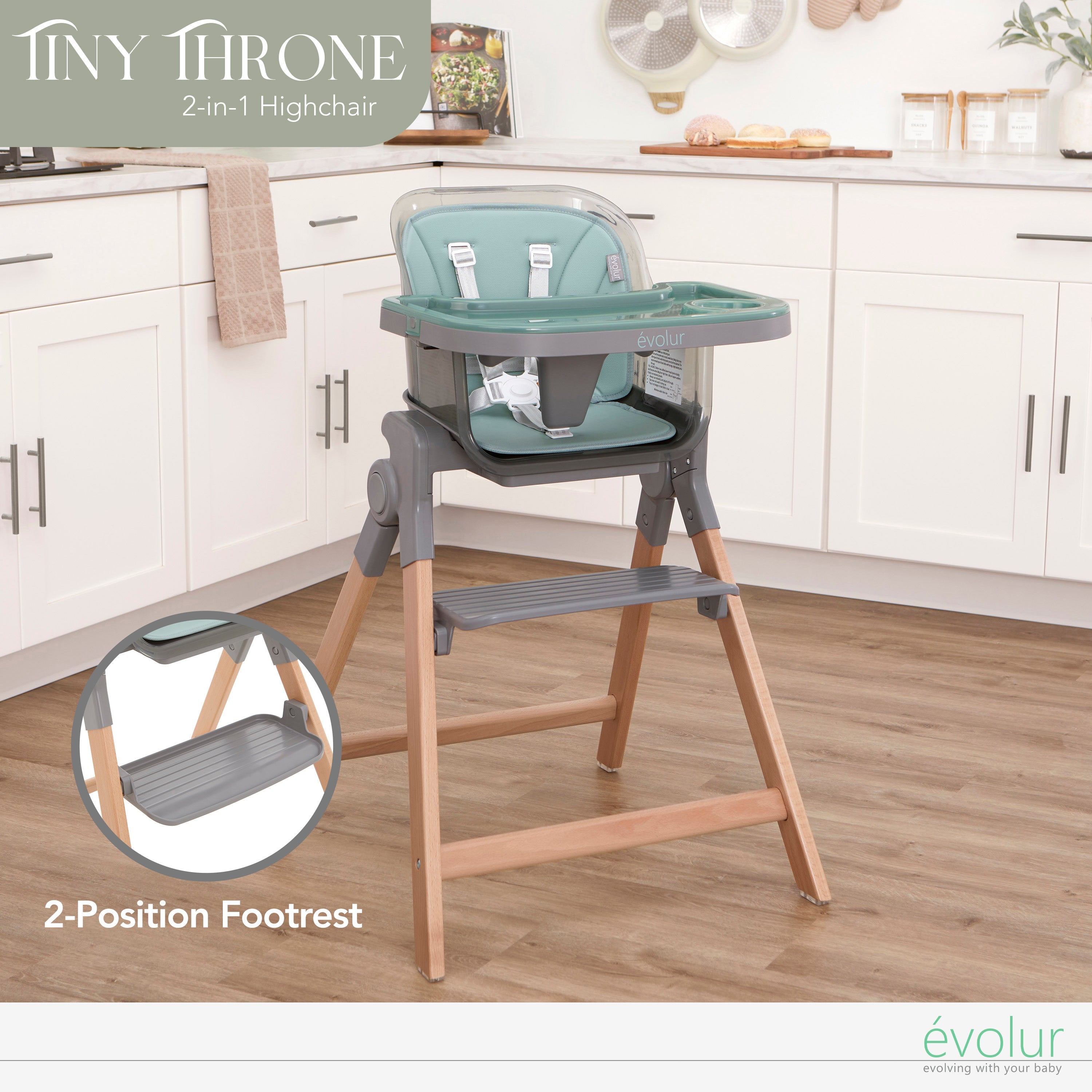 Evolur TinyThrone 2-in-1 Highchair