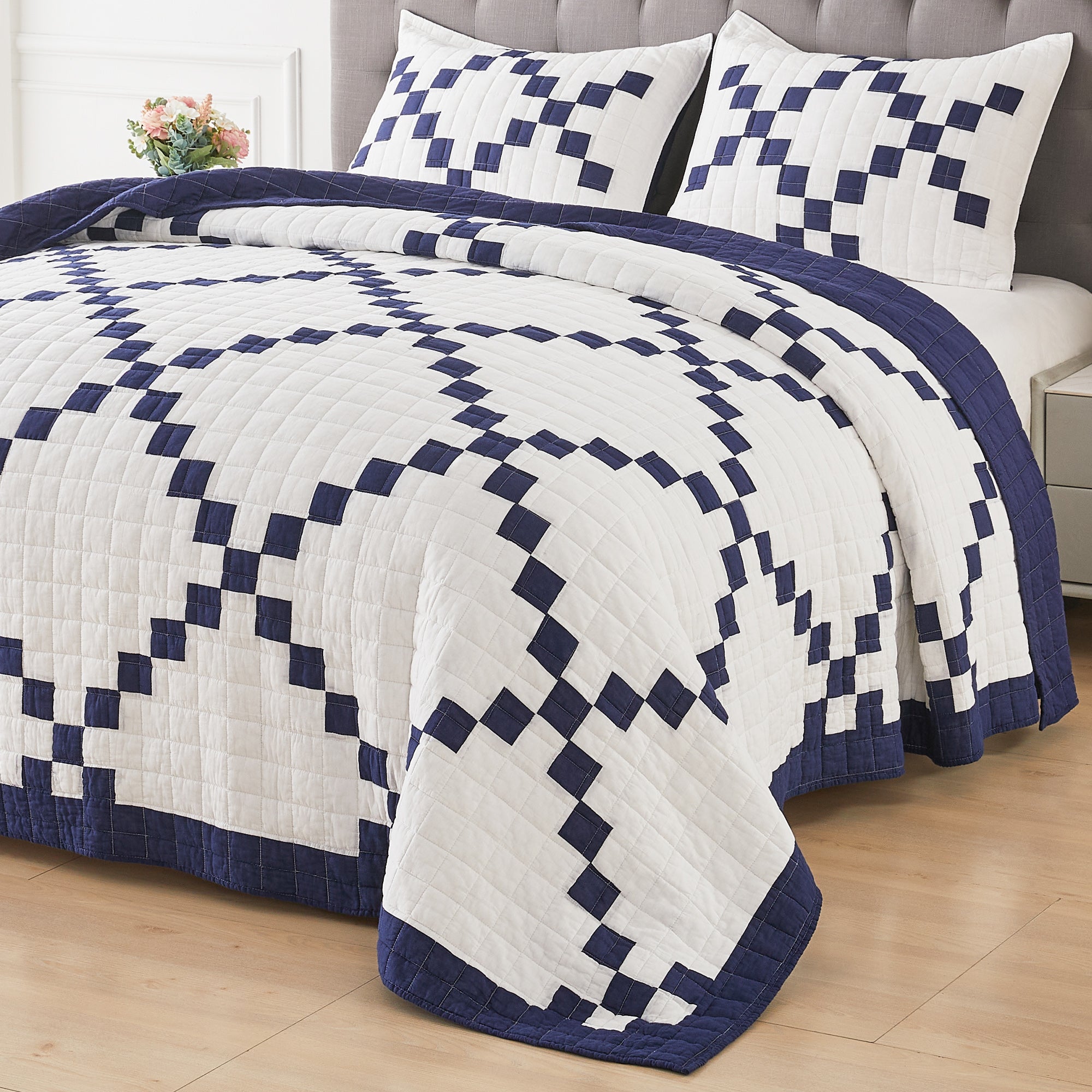 Irish Chain Patchwork Cotton Quilt Set – Linens N Things