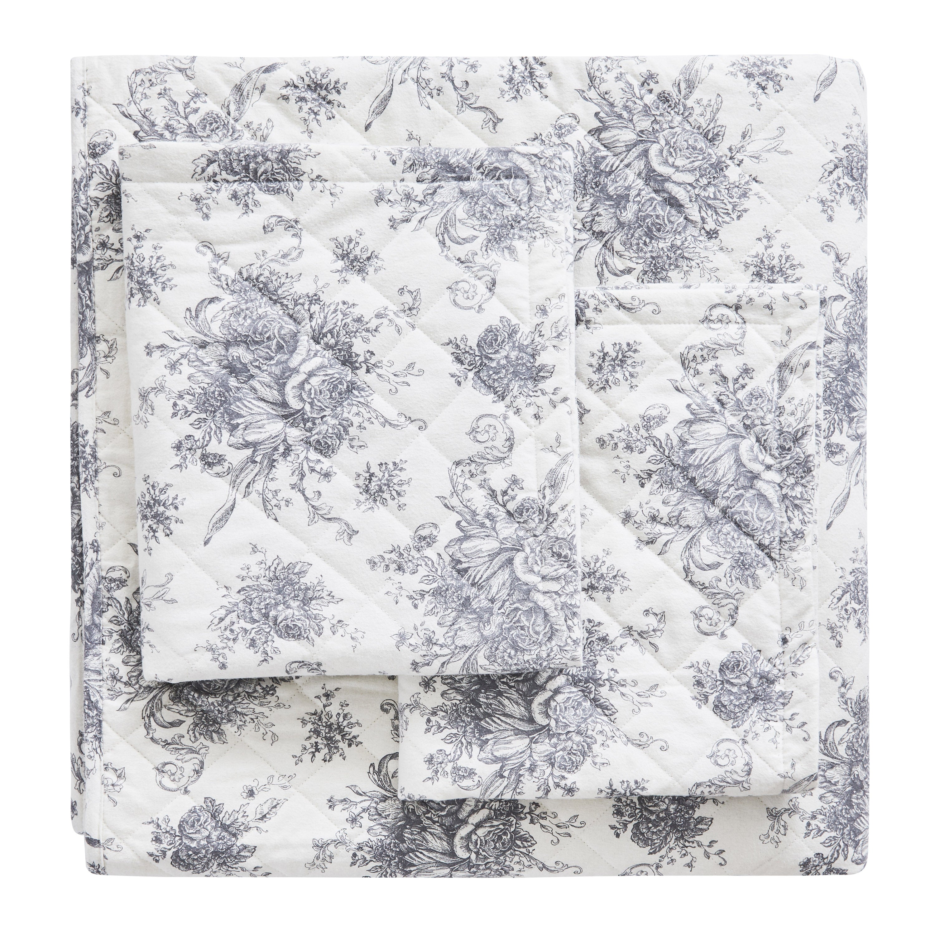 Petit Toile Cotton Flannel Quilt Set
