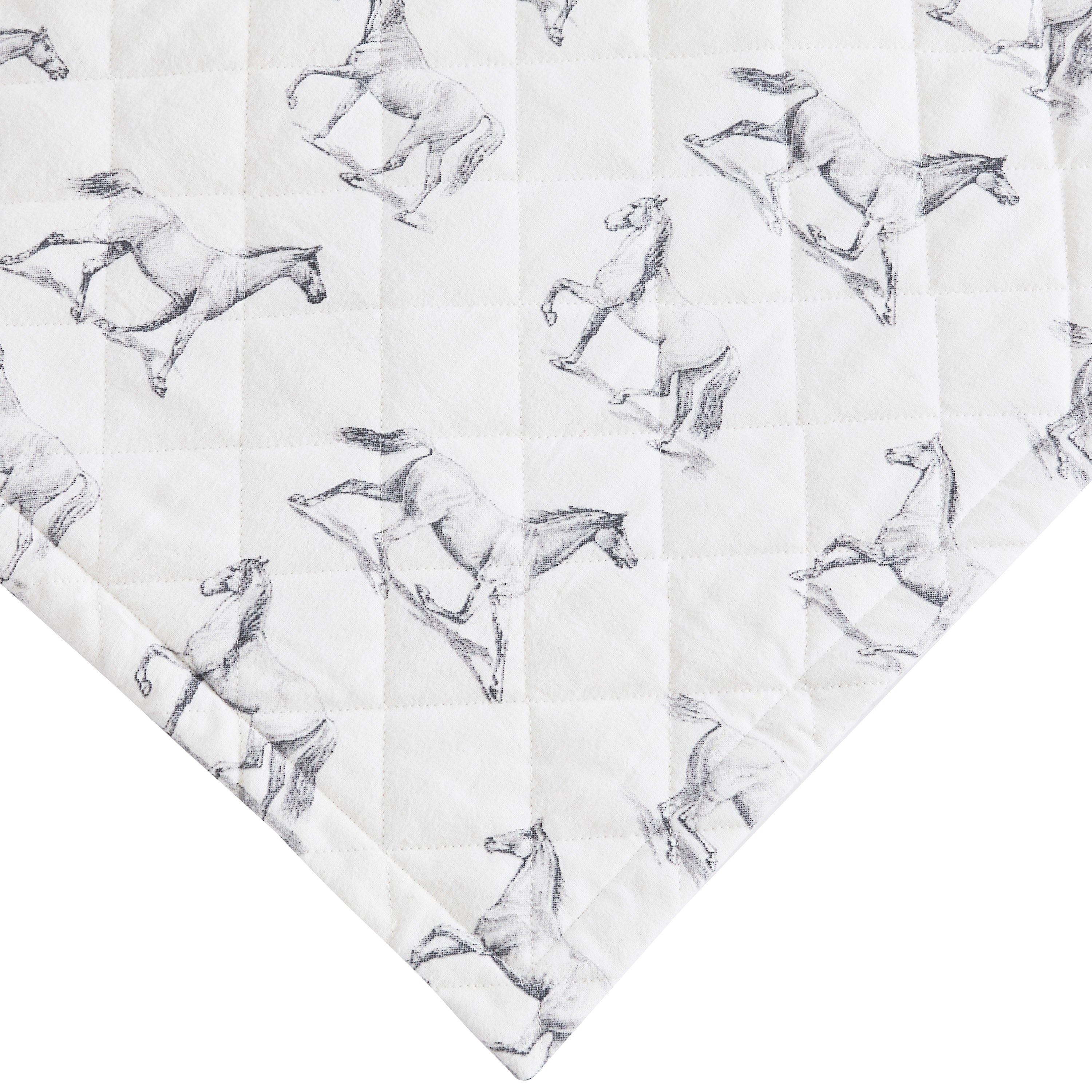 Horses Cotton Flannel Quilt Set