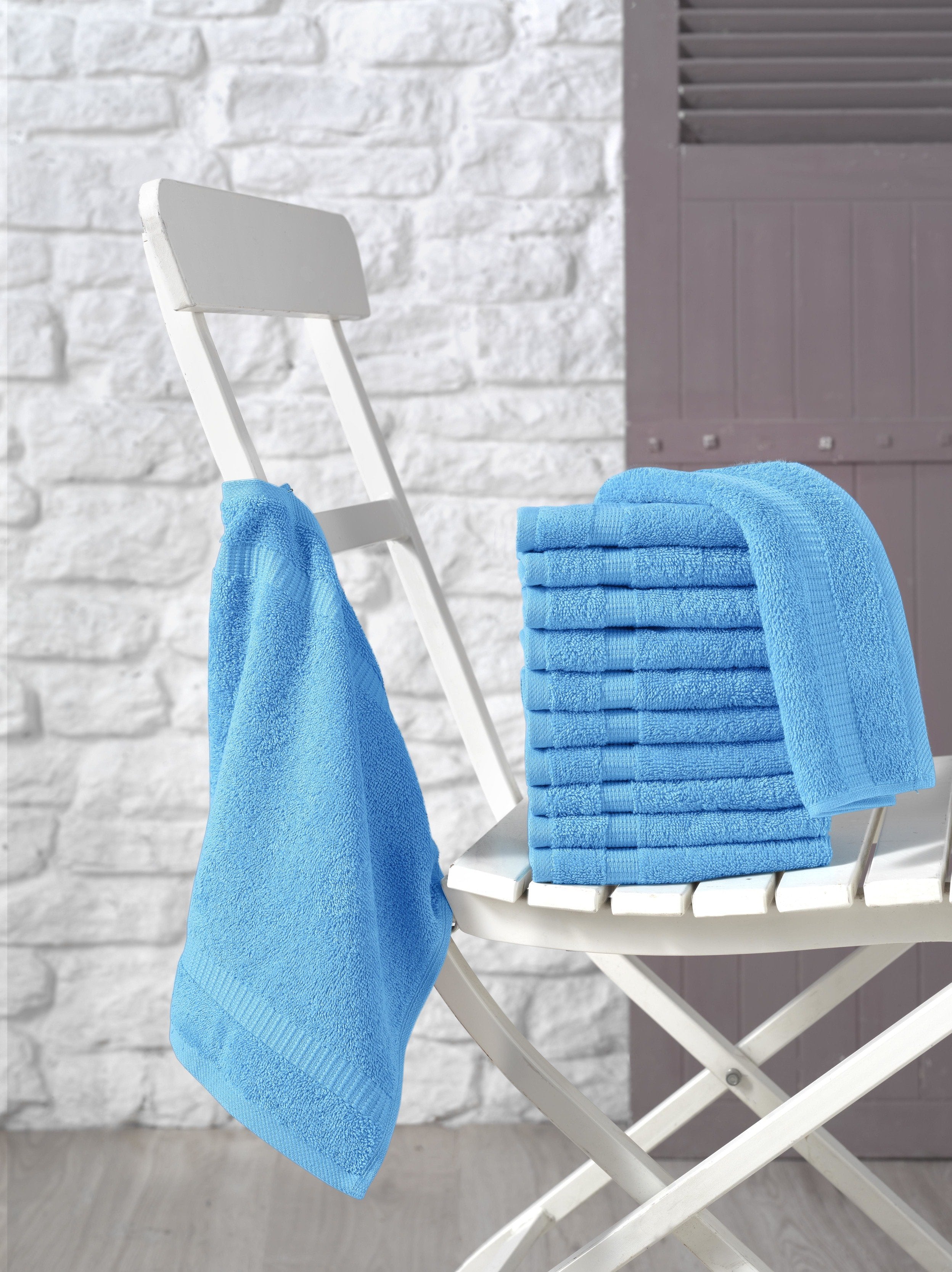 Cambridge Turkish Cotton Washcloths - 12 Pieces - Classic Turkish Towels