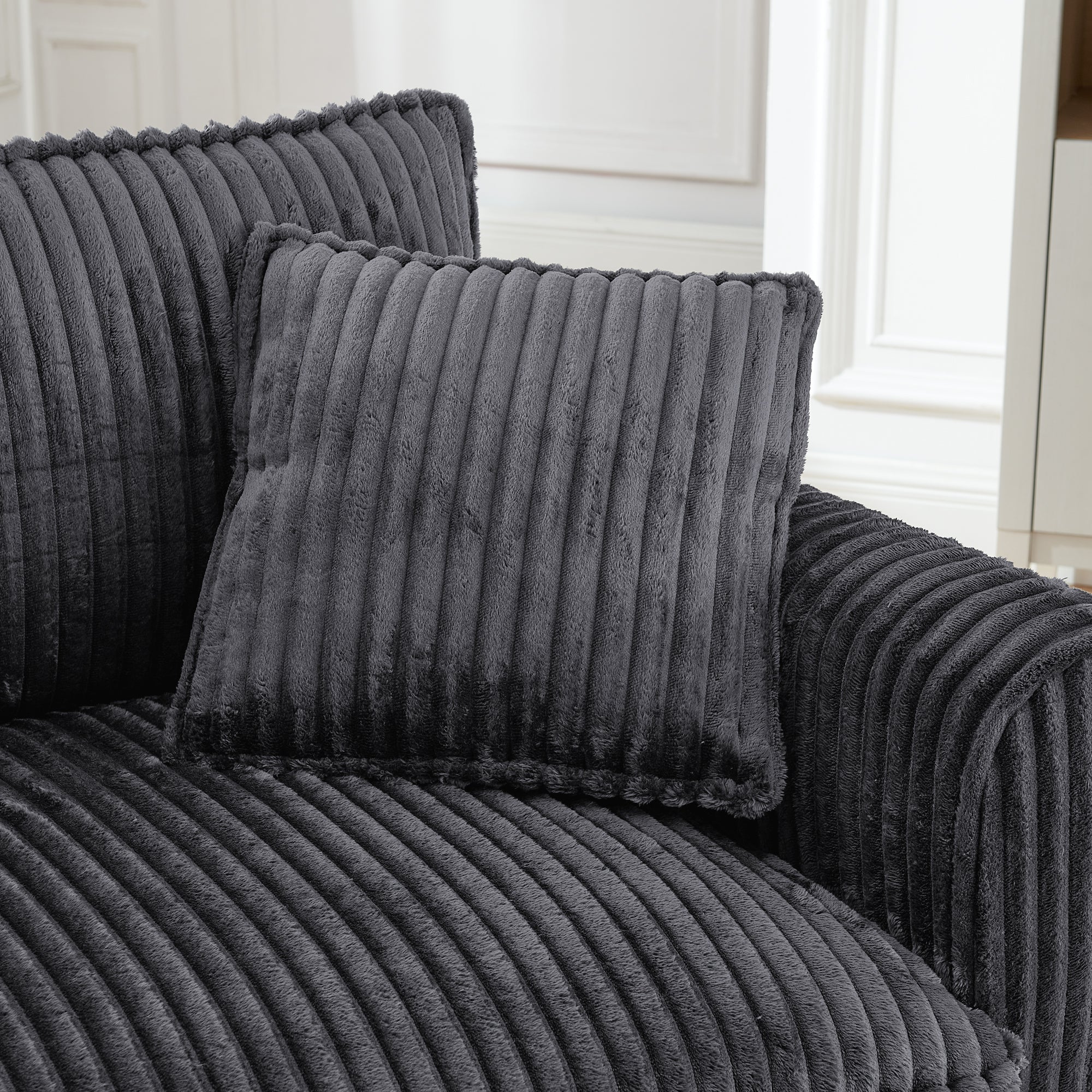 Lazy Sofa Chair with a Backrest - Grey
