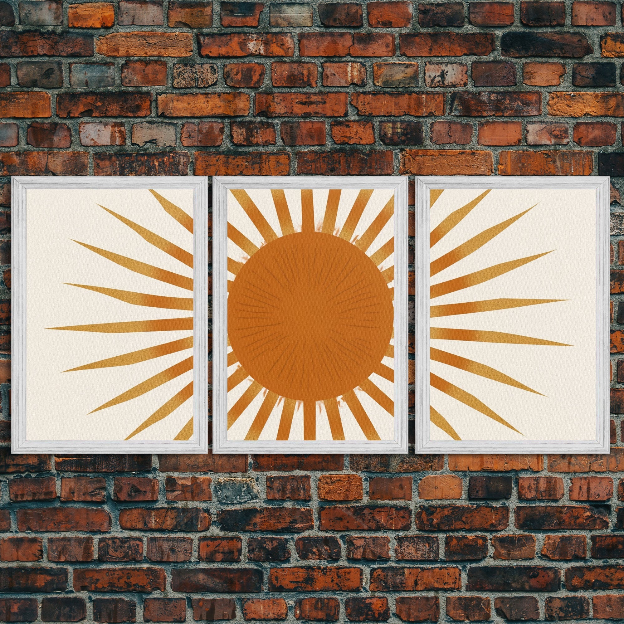 Glamorous Sunburst Wall Art, Framed Canvas Print