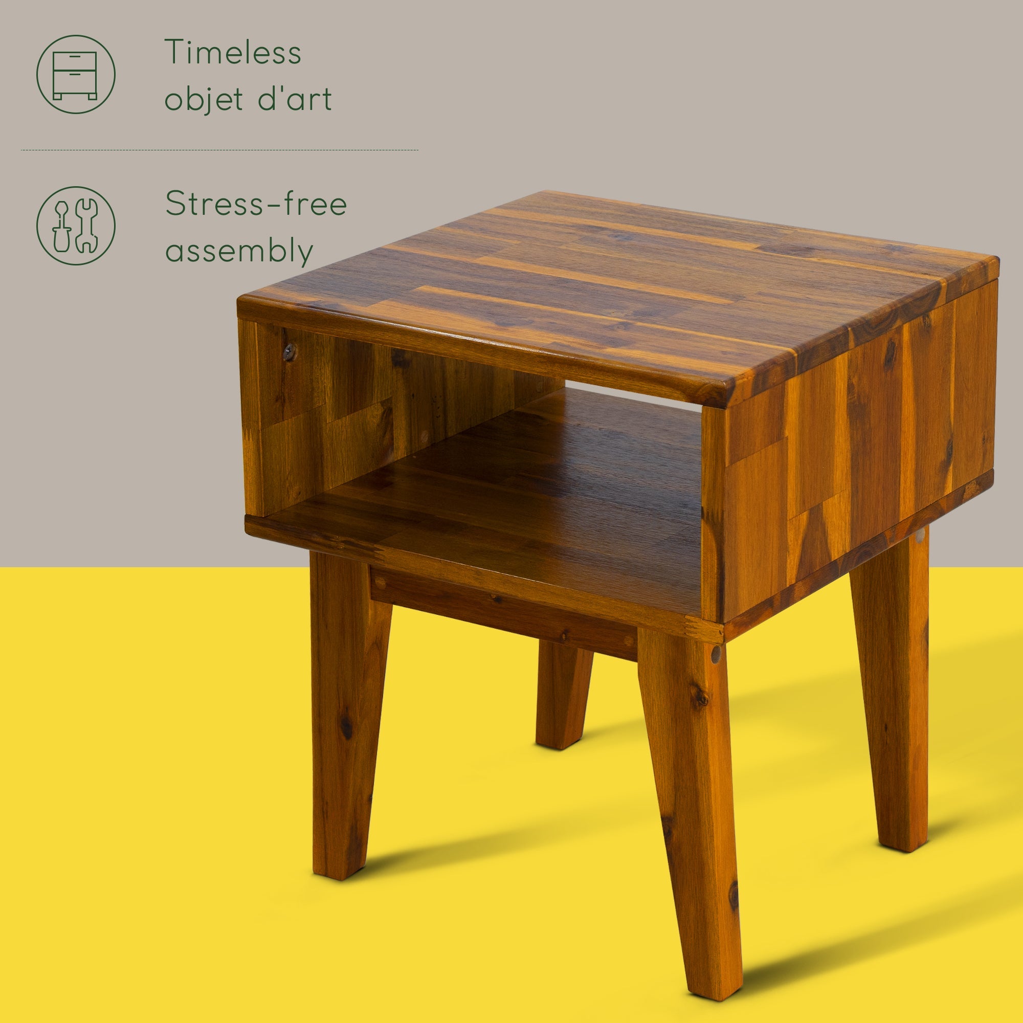 Acacia Serena Solid Wood Nightstand