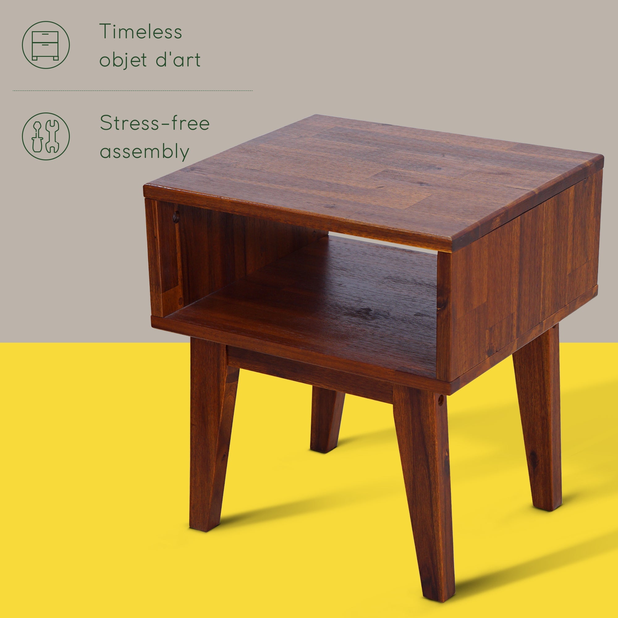 Acacia Serena Solid Wood Nightstand