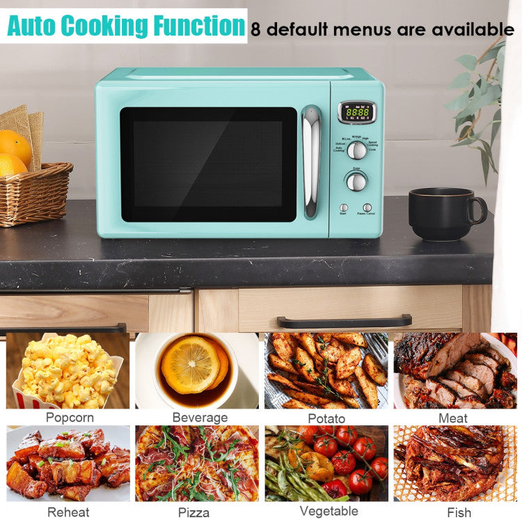 Retro Countertop Compact Microwave Oven