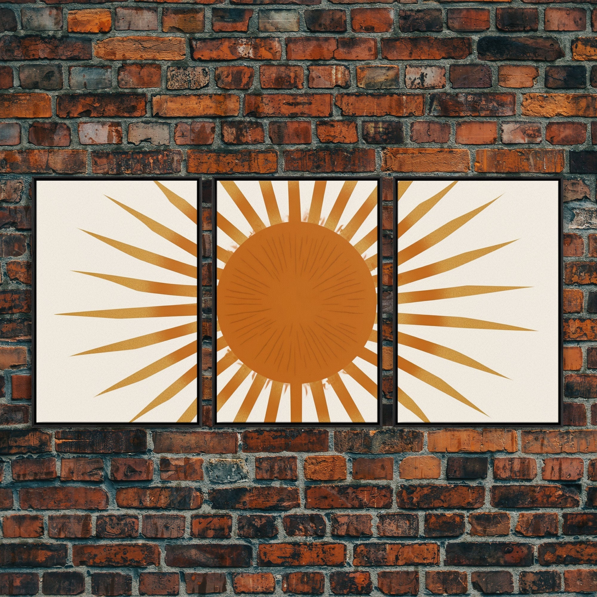 Glamorous Sunburst Wall Art, Framed Canvas Print