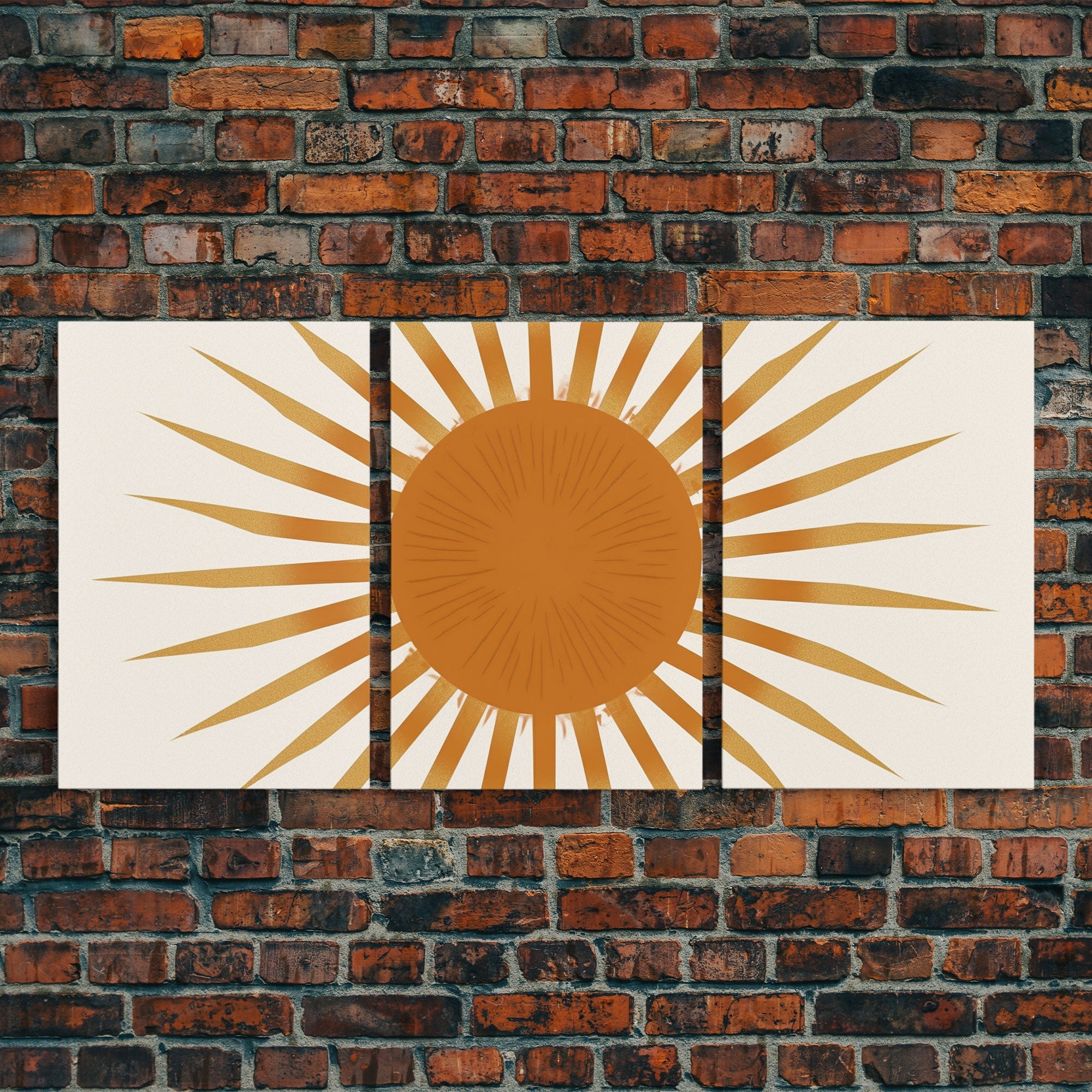 Glamorous Sunburst Wall Art, Framed Canvas Print