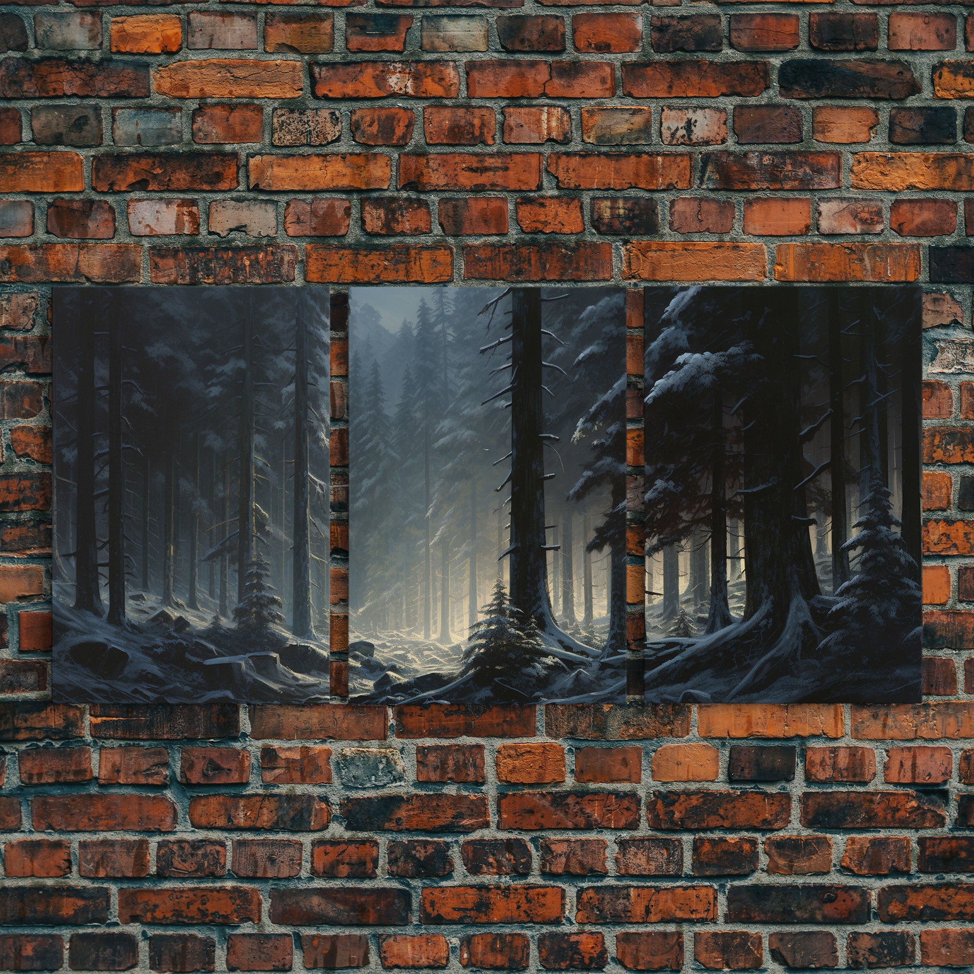 Framed Canvas Print, Wall Art Set of 3