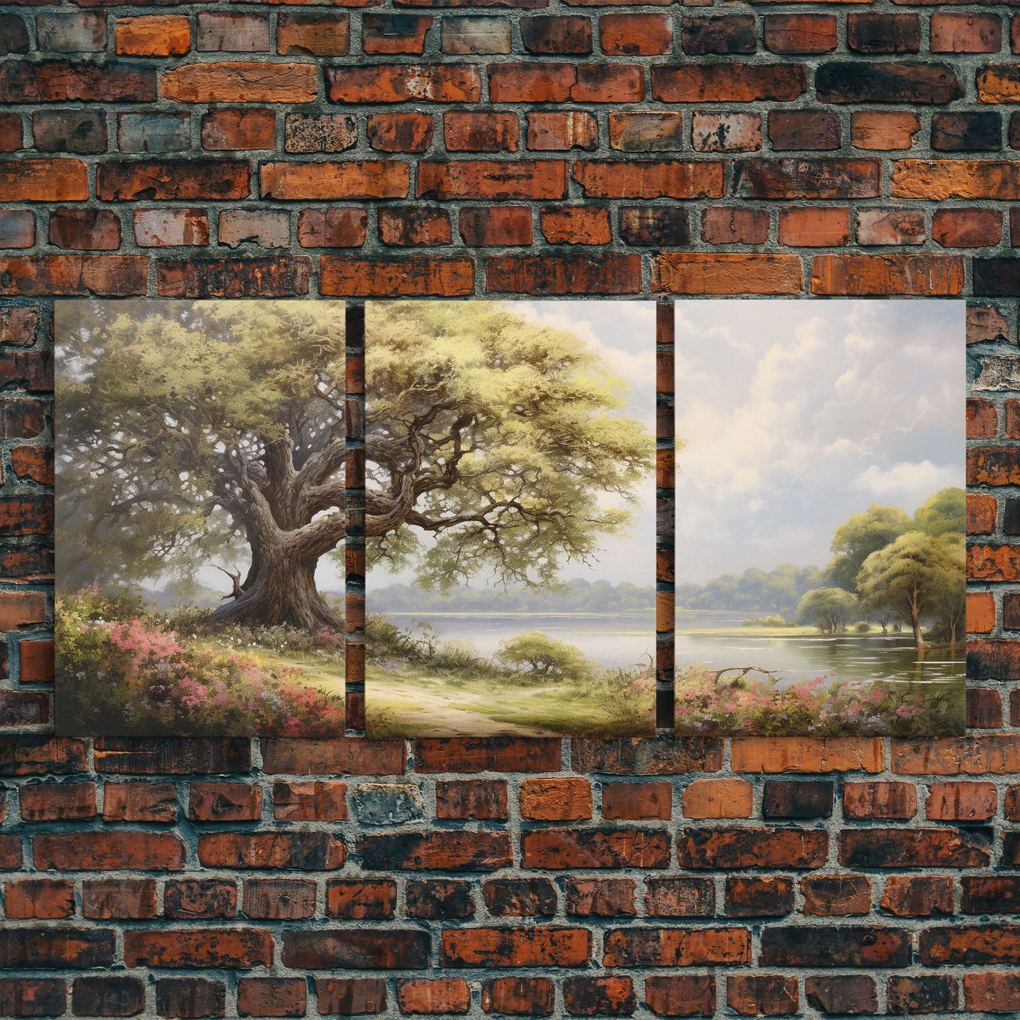 Lake Wall Art, Canvas Print, 3 Piece Wall Art