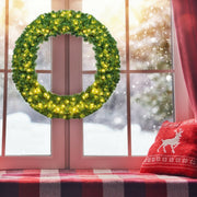 48 Inch Pre-lit Cordless Artificial Christmas Wreath by DirectDeals