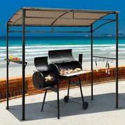 7 x 4.5 Feet Gazebo Outdoor, Patio, Garden, Canopy Shelter - Brown