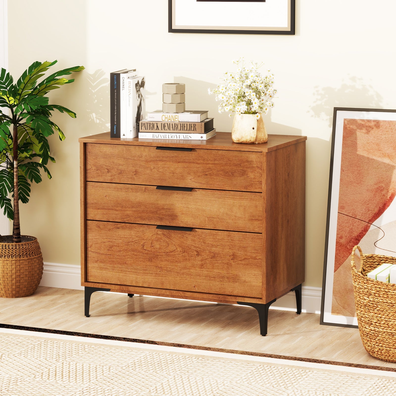 3 Drawer Dresser with Interlock System - Cherry