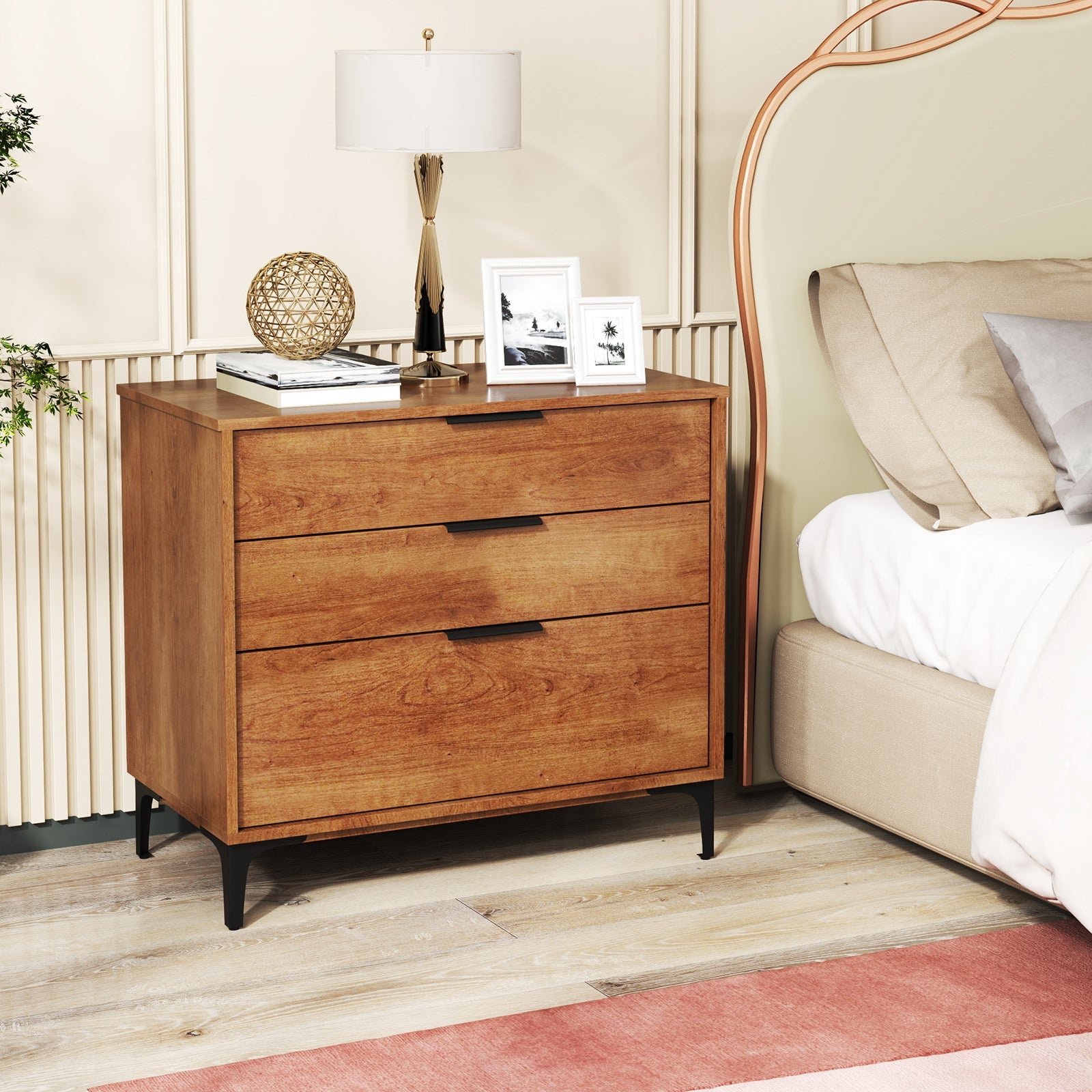 3 Drawer Dresser with Interlock System - Cherry