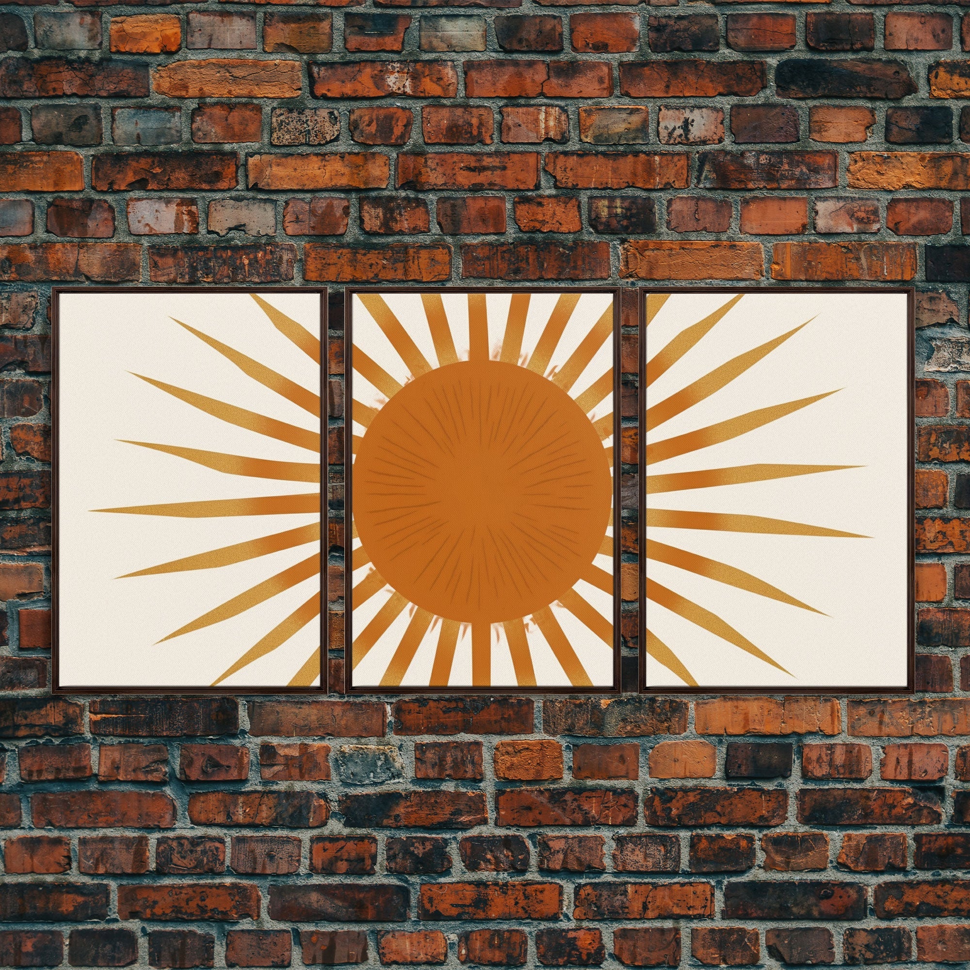 Glamorous Sunburst Wall Art, Framed Canvas Print