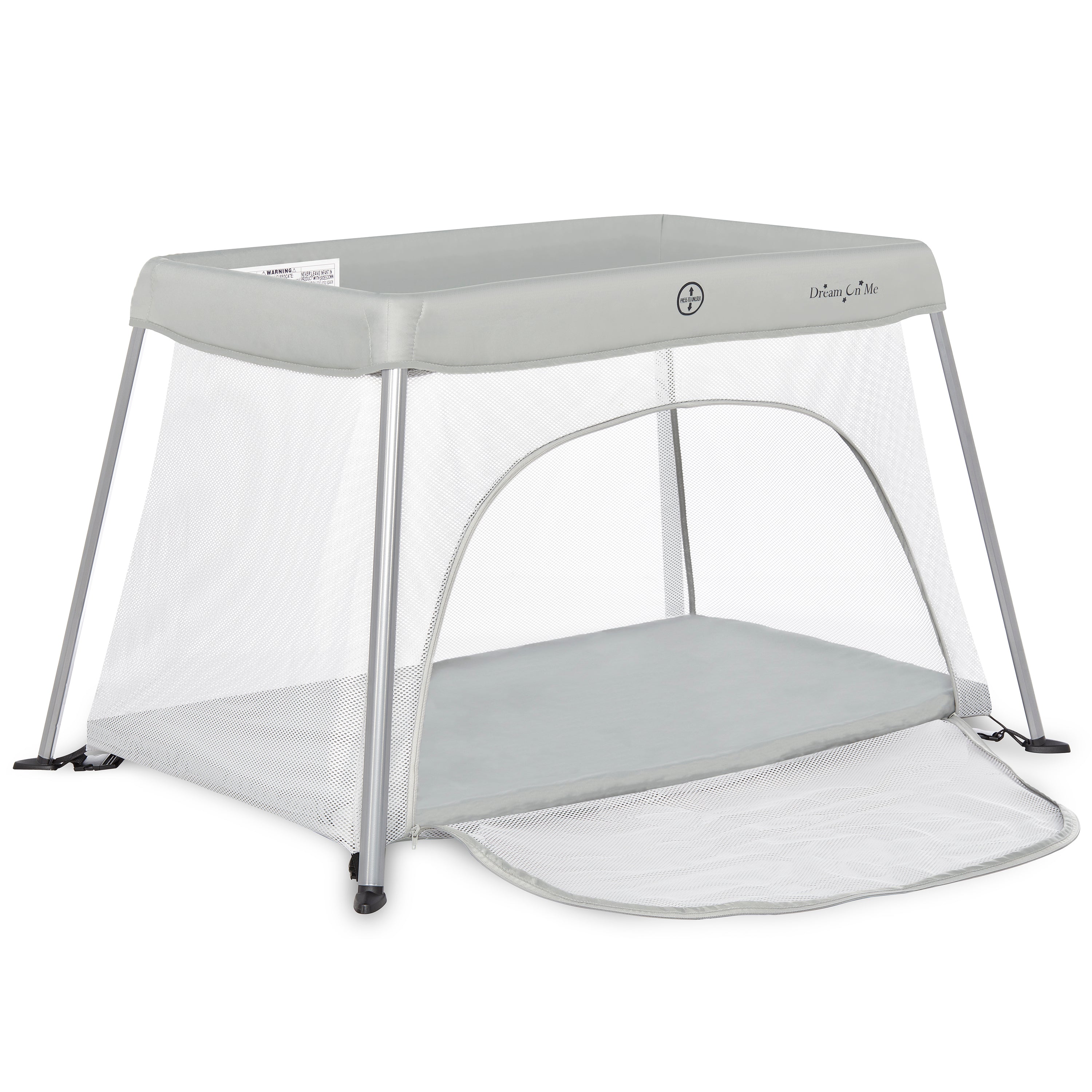 Dream On Me Travel Light Play Yard With Mesh Zipper Door