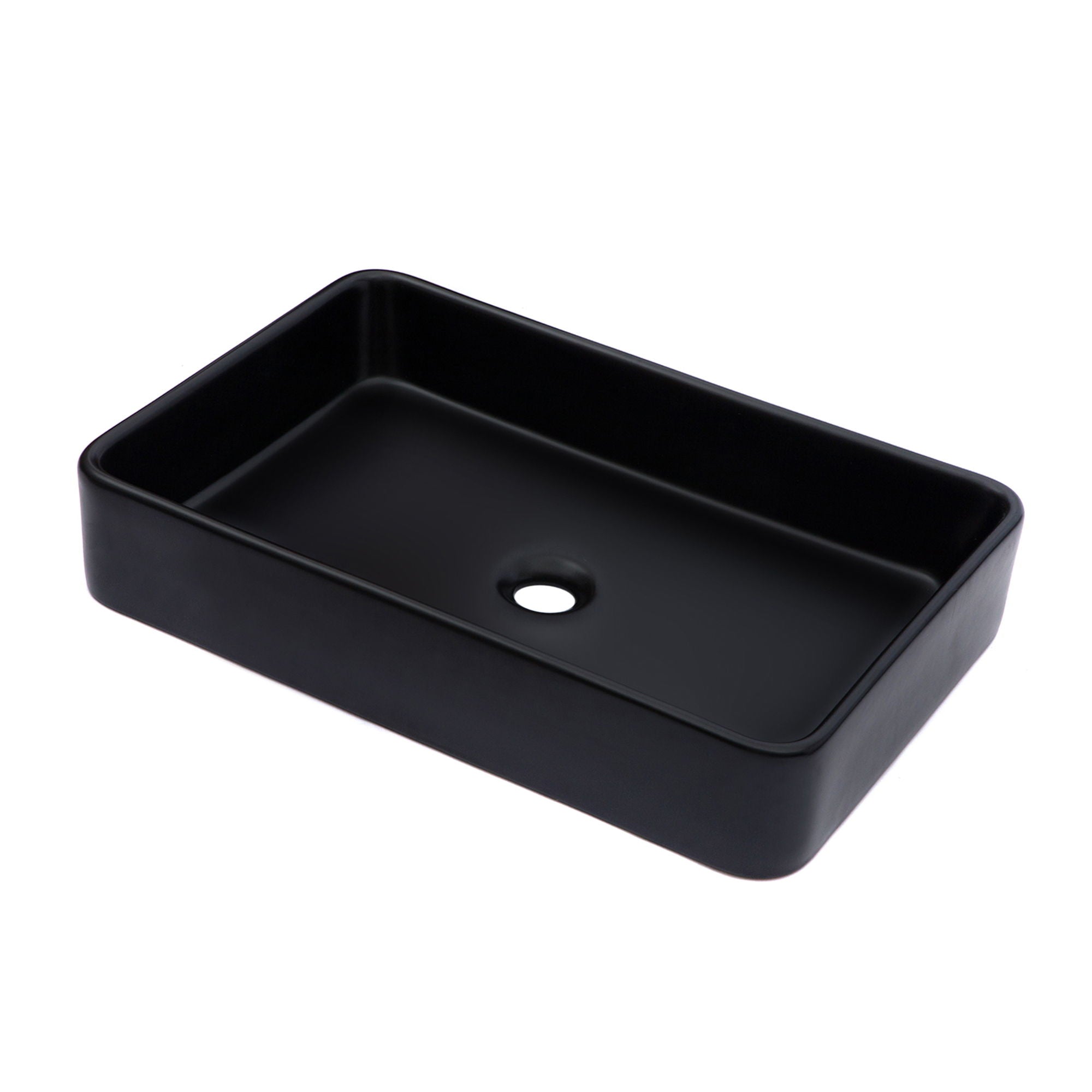 European Design Ceramic Rectangular Vessel Bathroom Sink by Couch