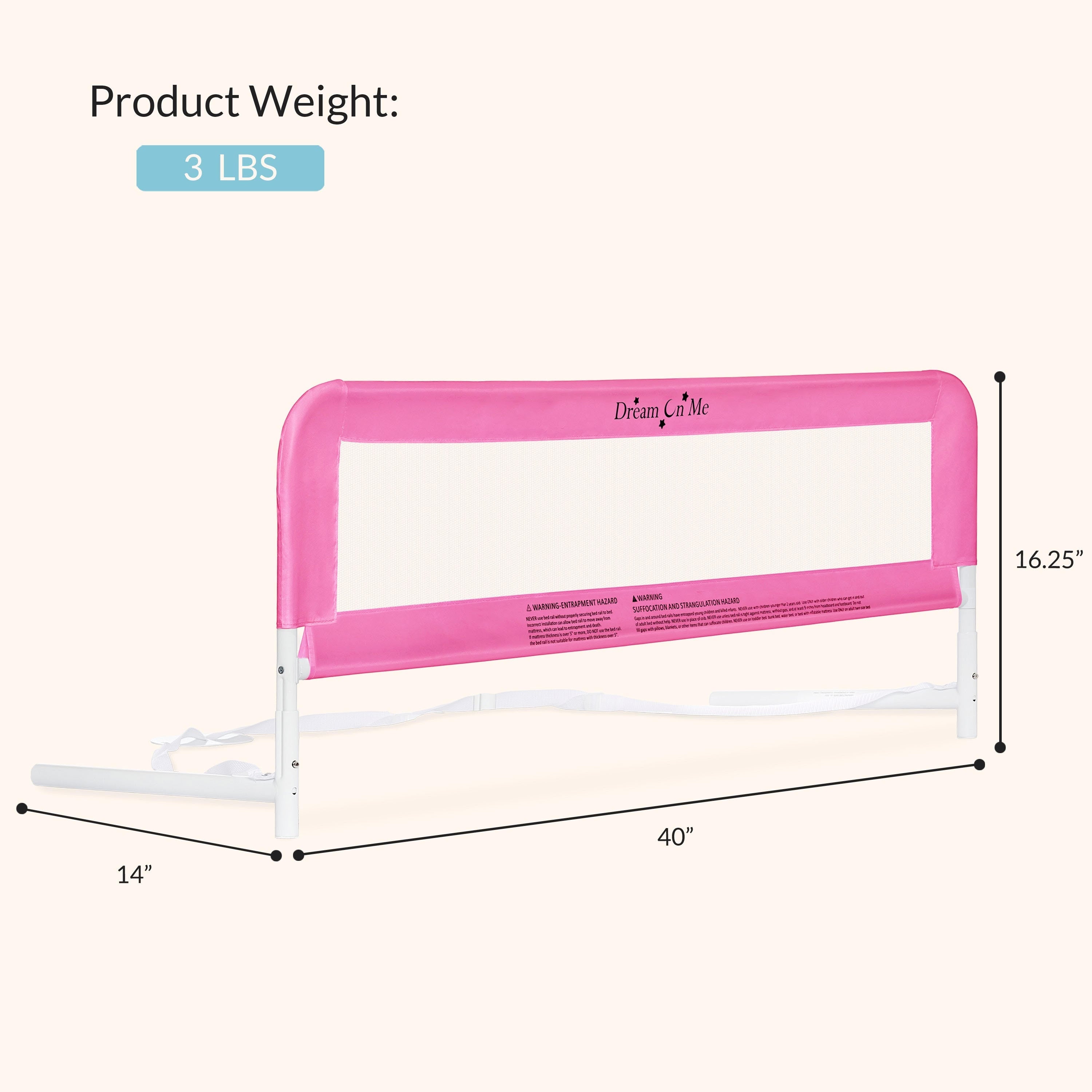 Dream On Me Adjustable Mesh Bed Rail