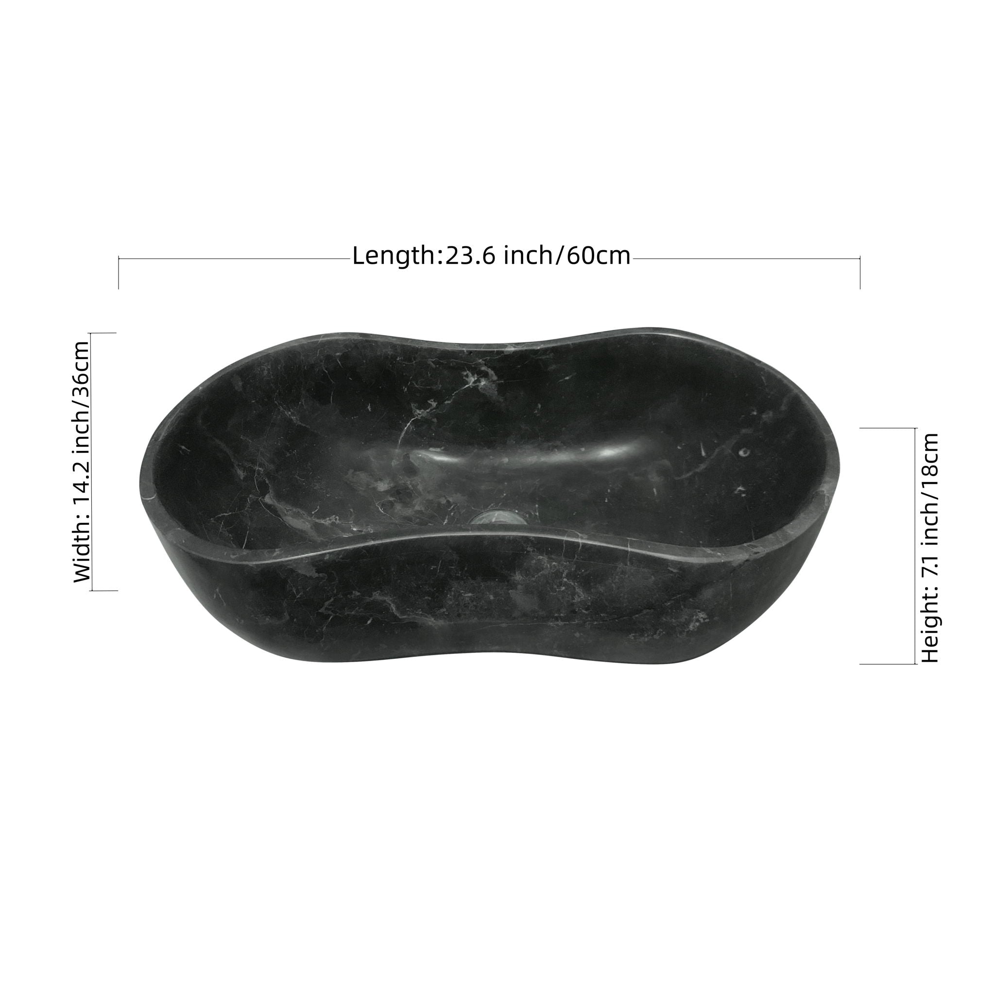 Bathroom Vessel Sink With Wavy Design by Couch