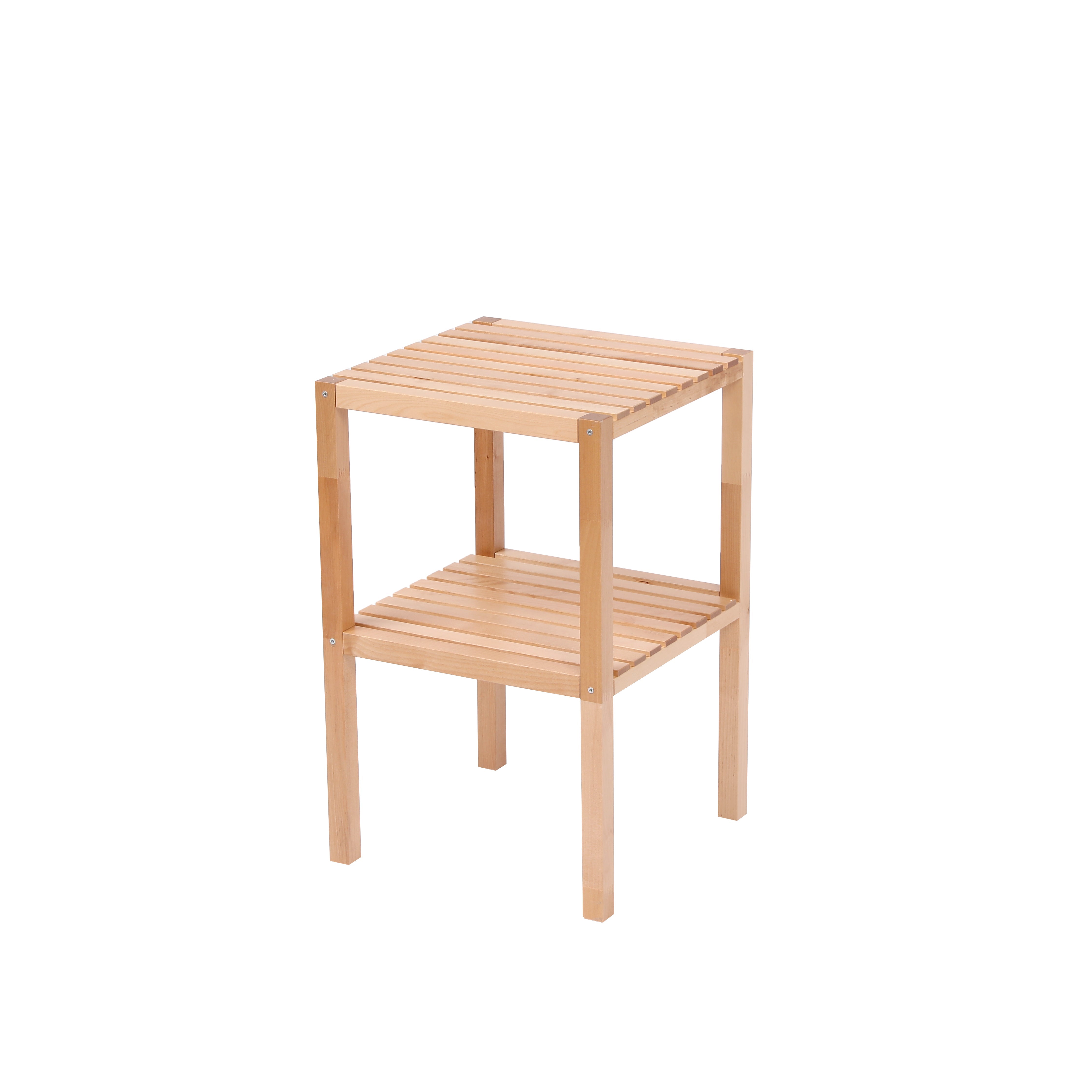 2-Tier Birch Bathroom Shelf, Multifunctional Storage Rack