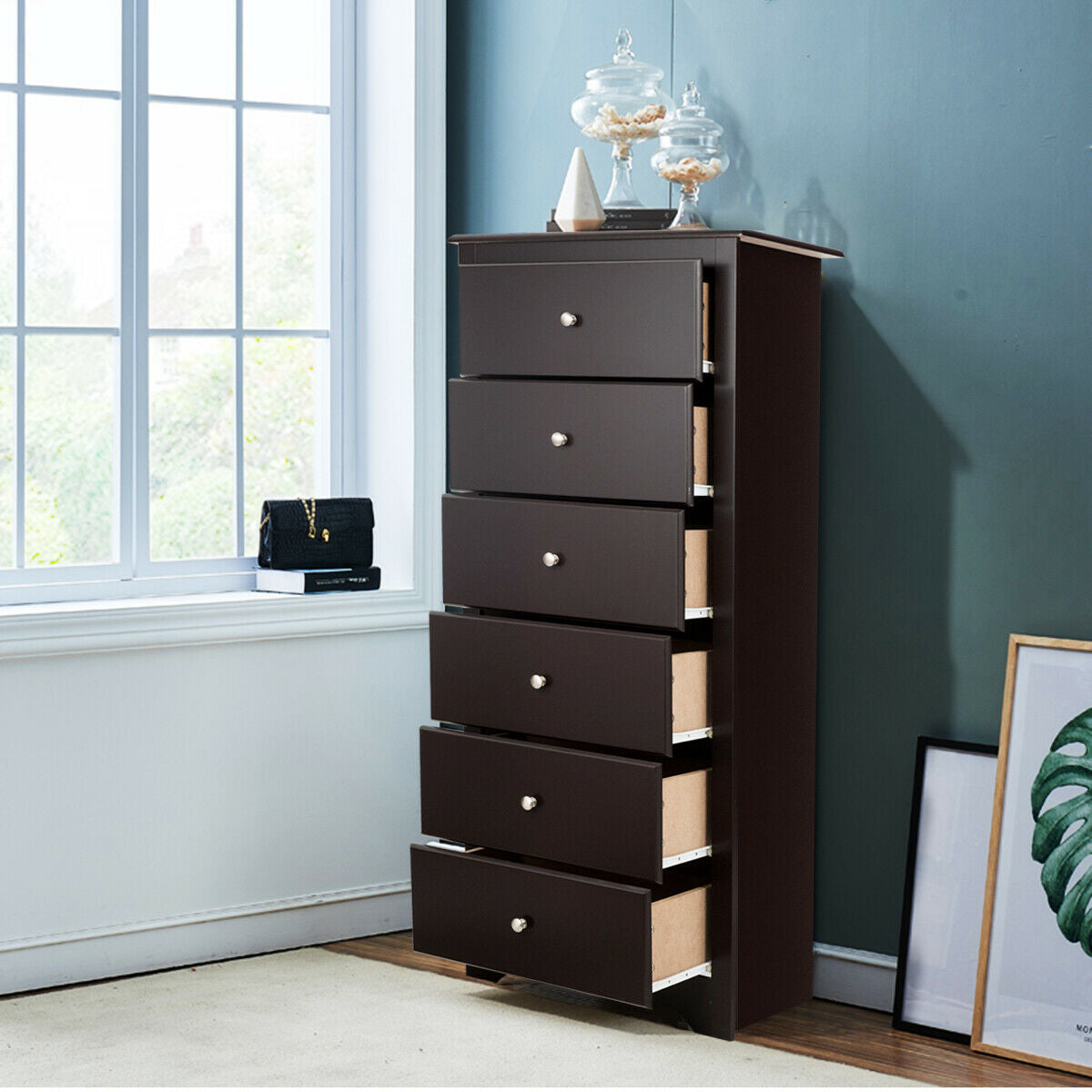 6 Drawers Chest Dresser - Brown