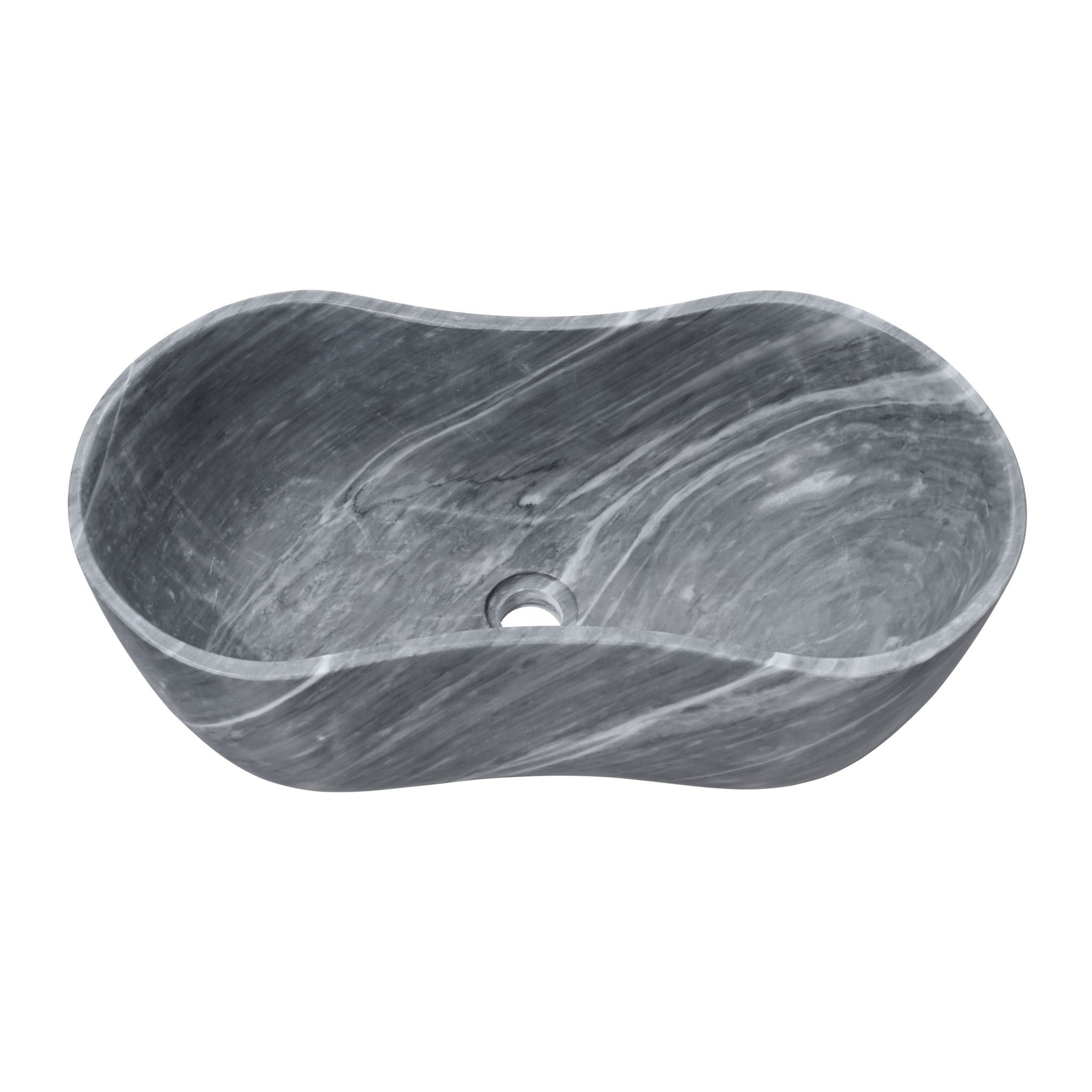 Bathroom Vessel Sink With Wavy Design by Couch